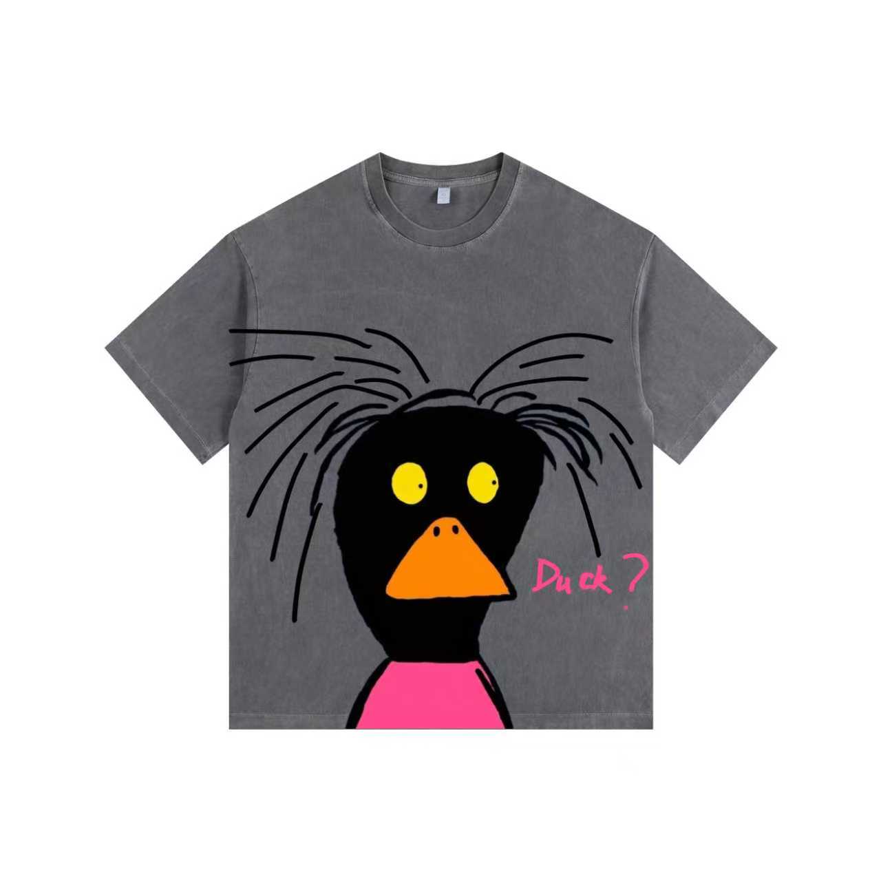 Bizarre Cartoon Vintage-washed oversized T-shirt - [The Recounted Cloth]