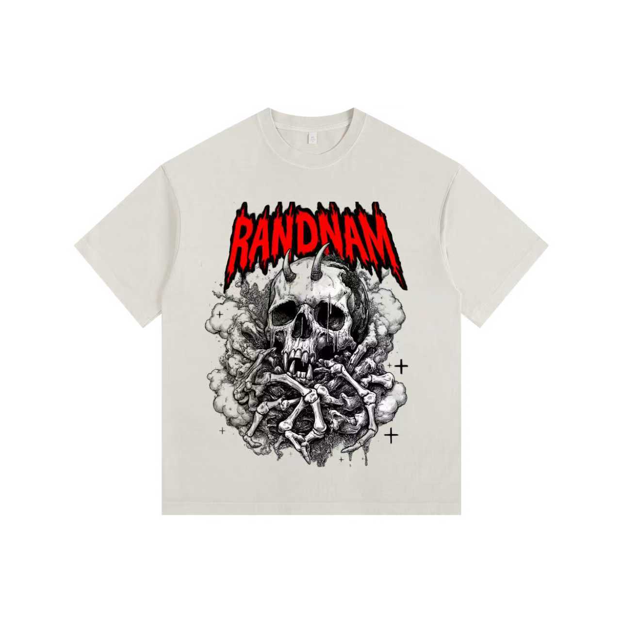 Dark Skull Vintage-washed oversized T-shirt