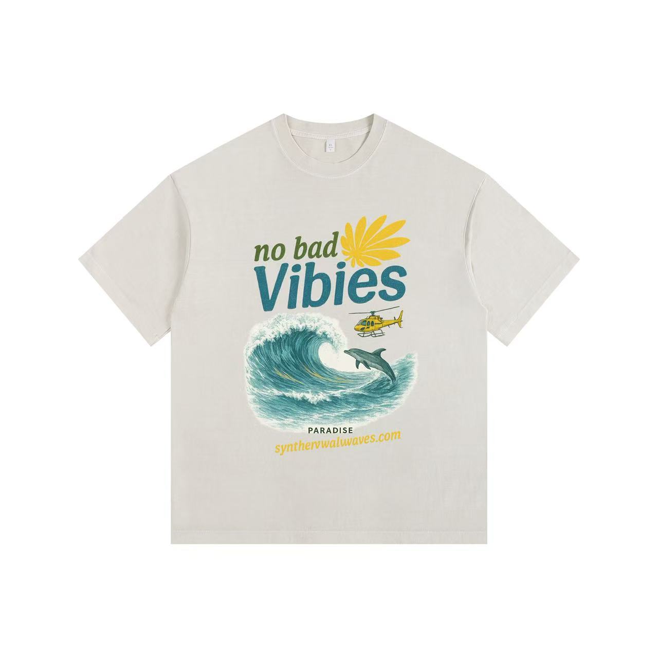 Waves Vintage-Washed Oversized T-shirt