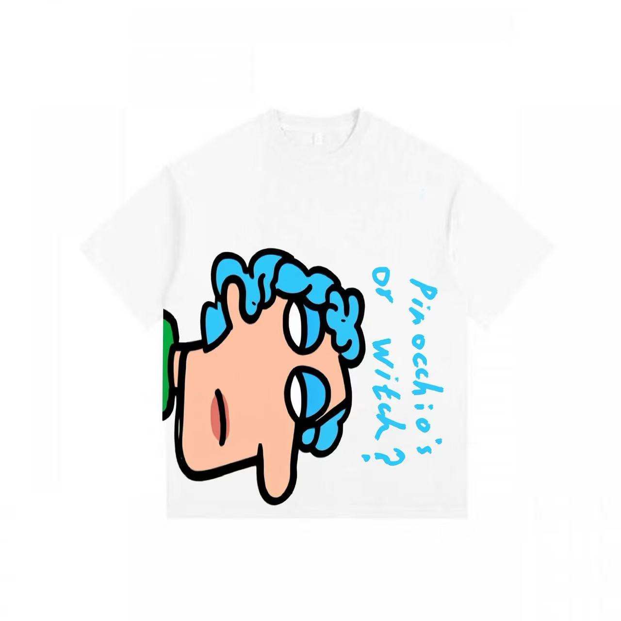 Bizarre Cartoon Vintage-washed oversized T-shirt - [The Recounted Cloth]