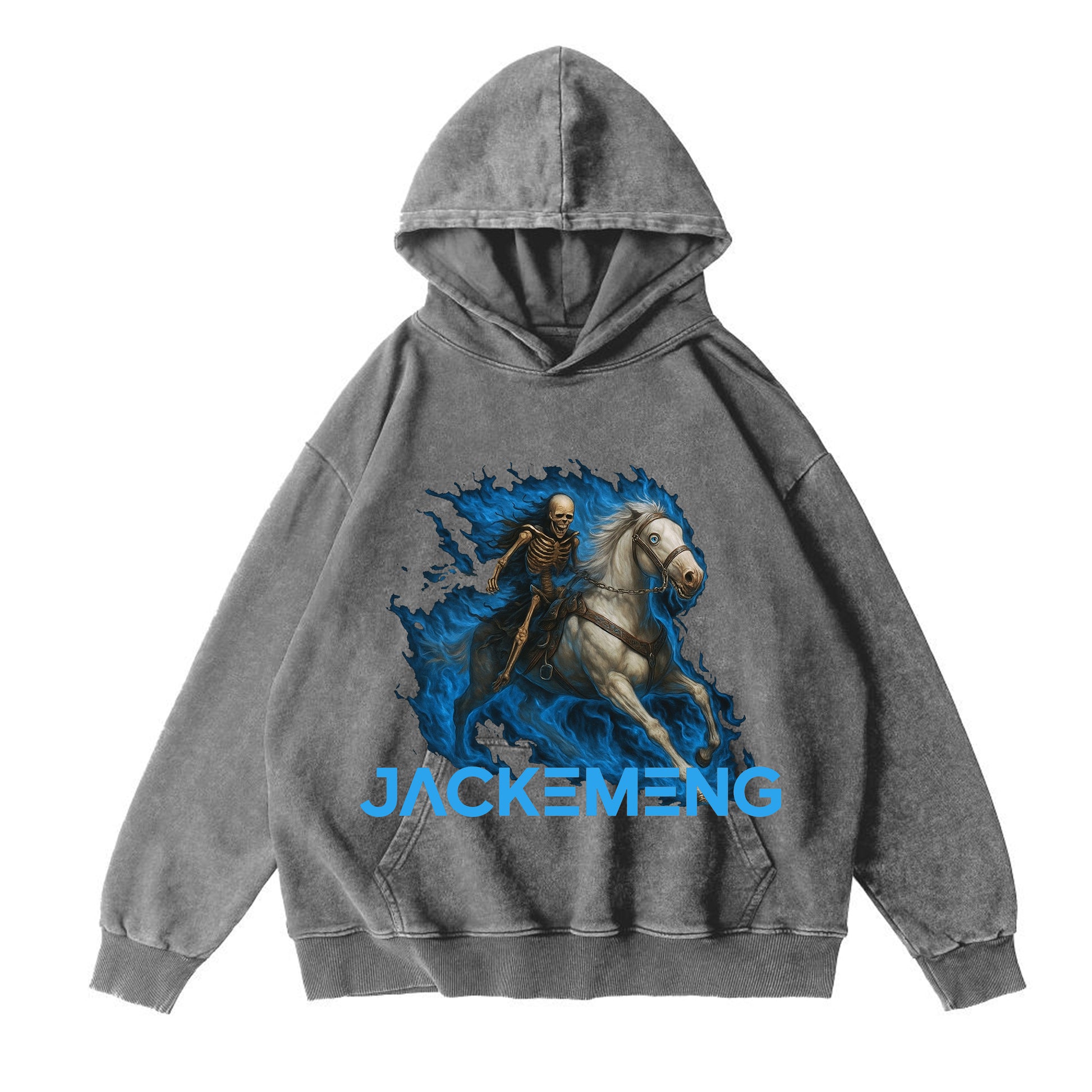 Crafty Skull Vintage-Washed  Hoodie