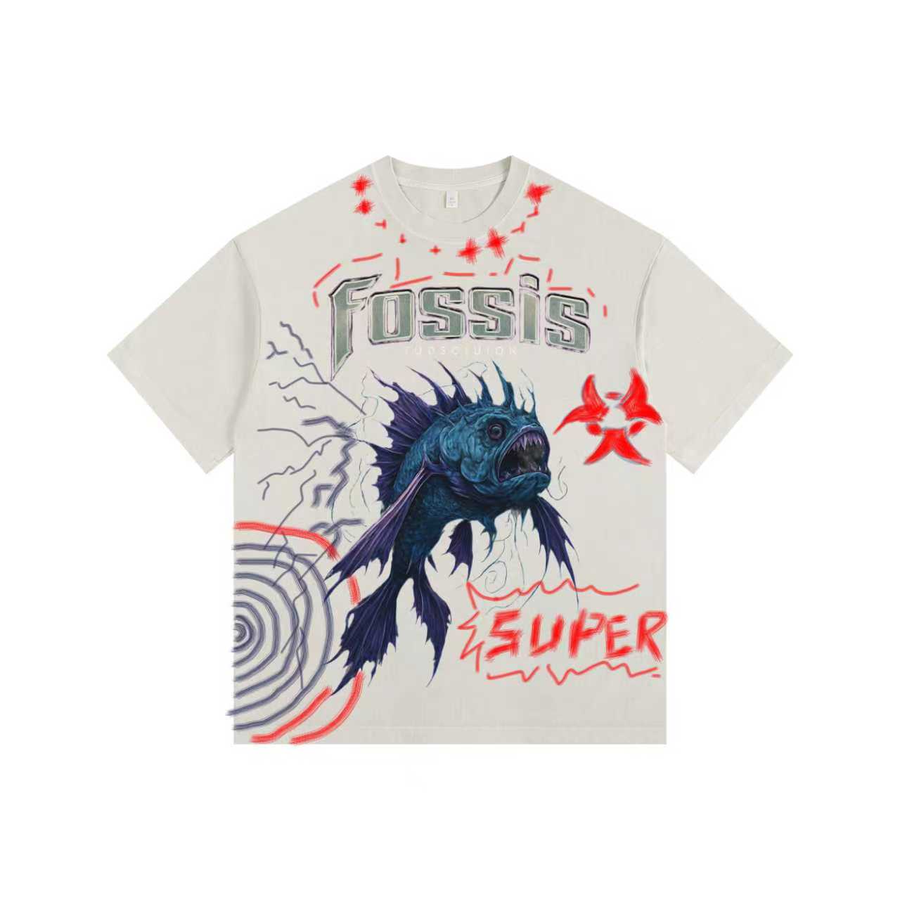 Fossis Vintage-Washed Oversized T-shirt – [The Recounted Cloth]