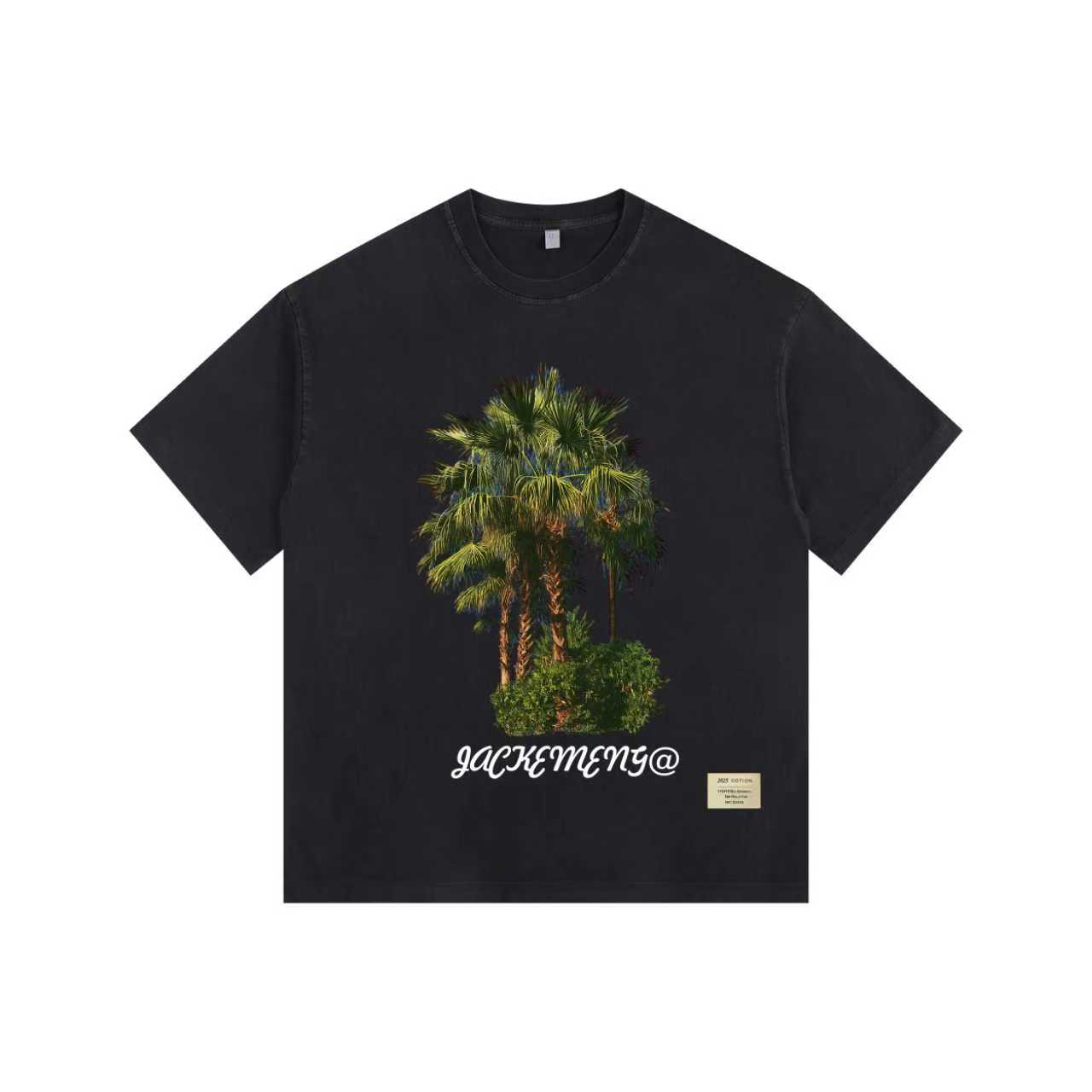 Coconut Tree Vintage-washed oversized T-shirt