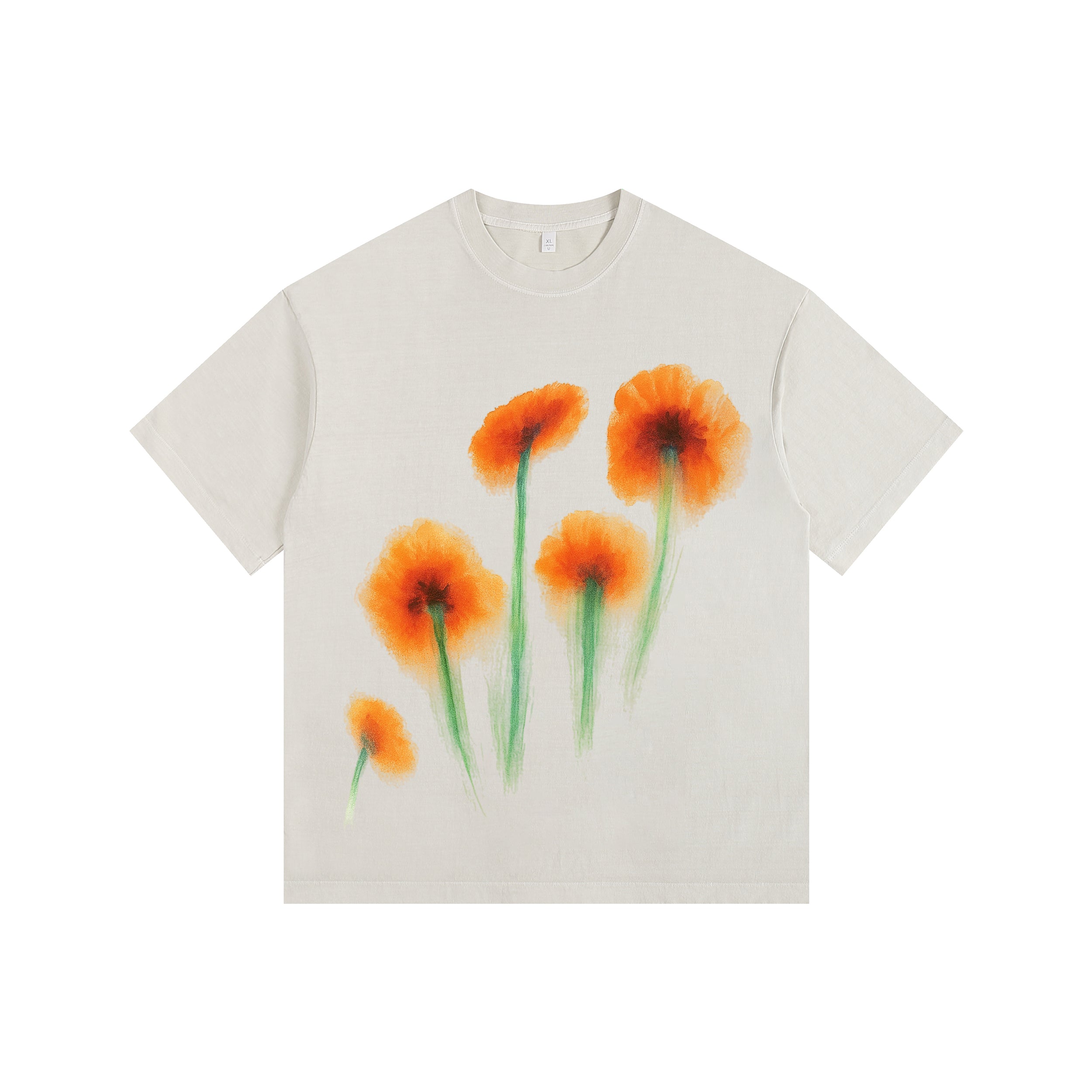 Art Bloom Vintage-Washed Oversized T-shirt