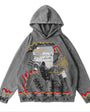 Style Print Vintage-Washed Oversized Hoodie – [The Recounted Cloth]