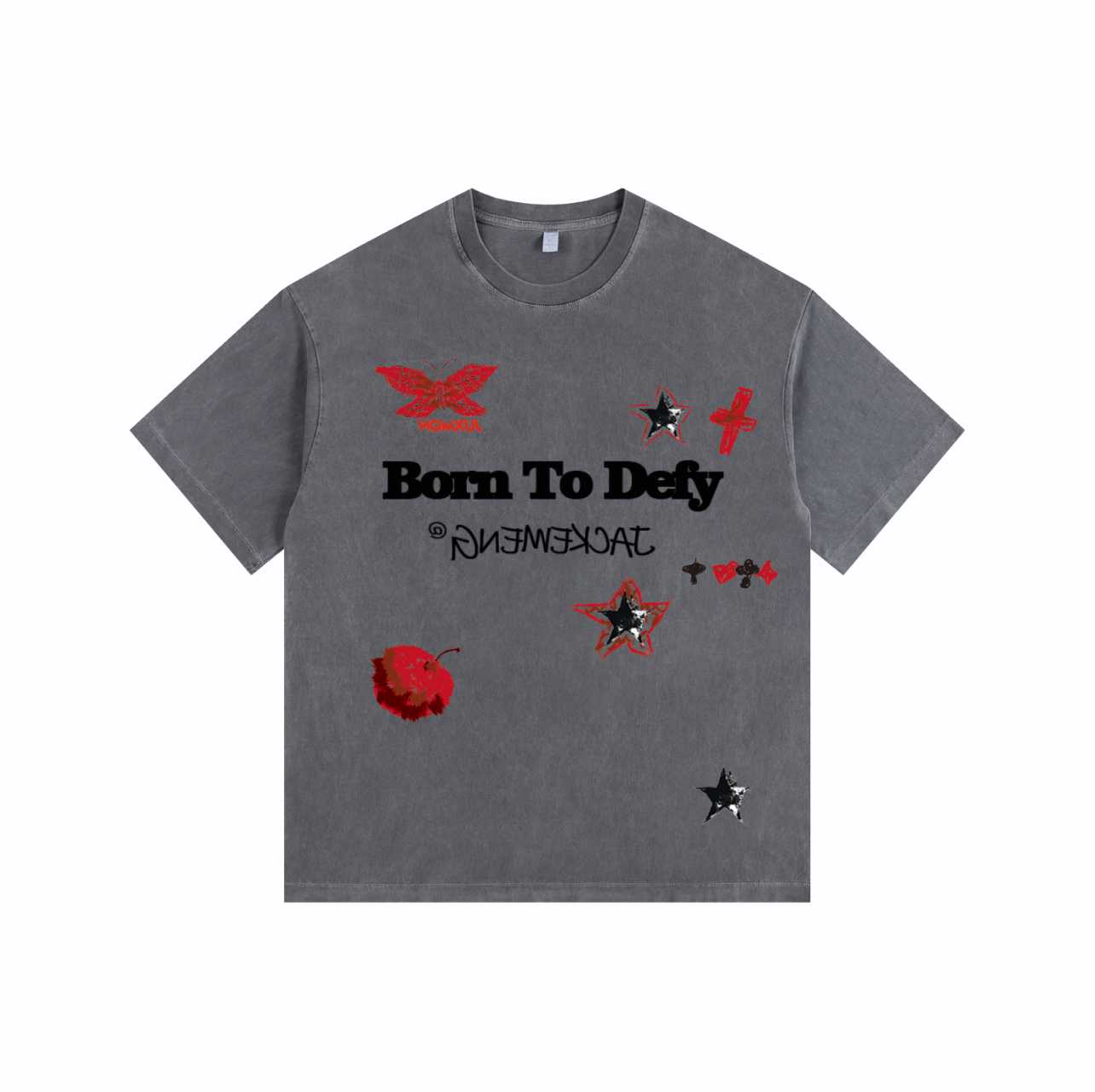 LETTER Vintage-washed oversize tee – [The Recounted Cloth]