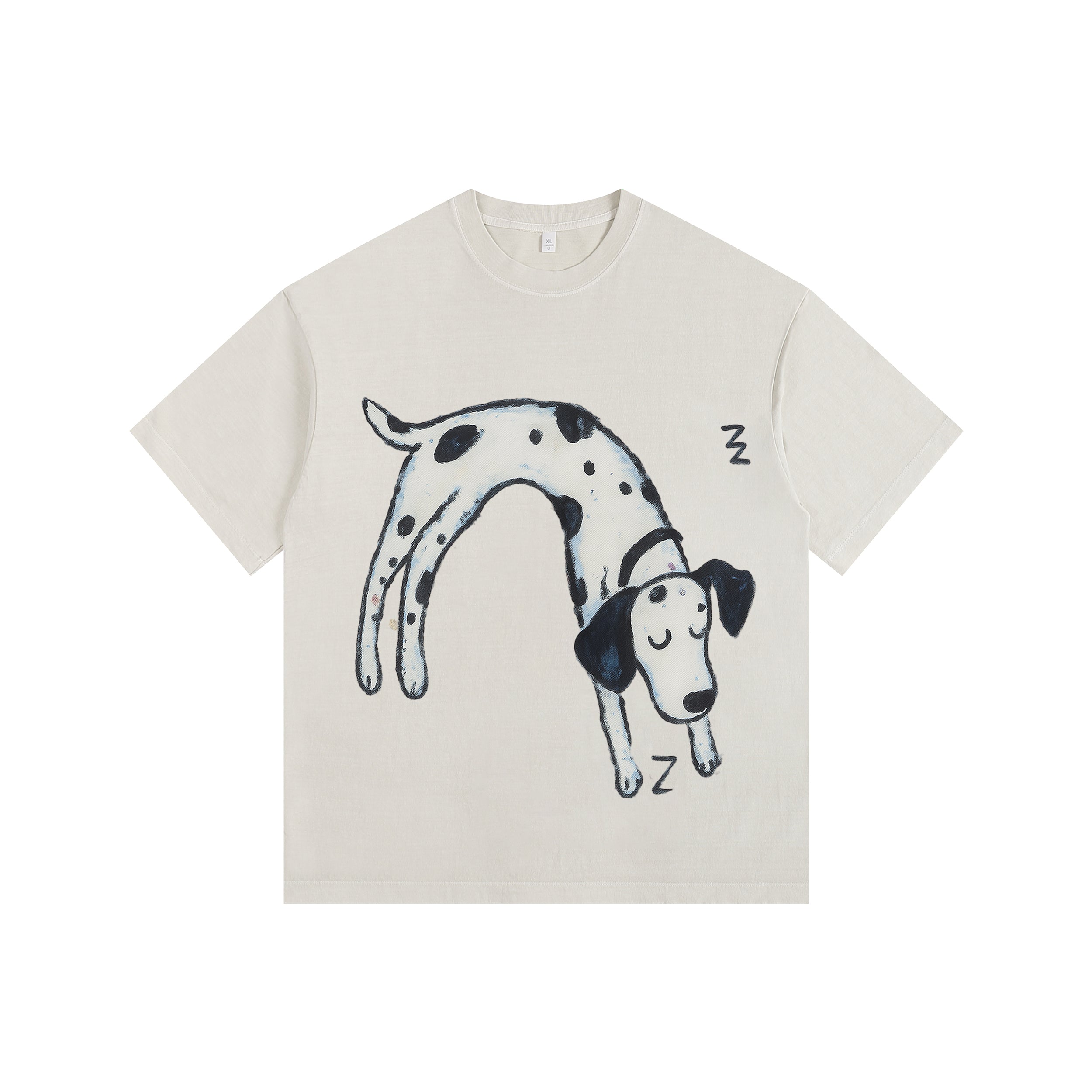 Dalmatian Vintage-Washed Oversized T-shirt