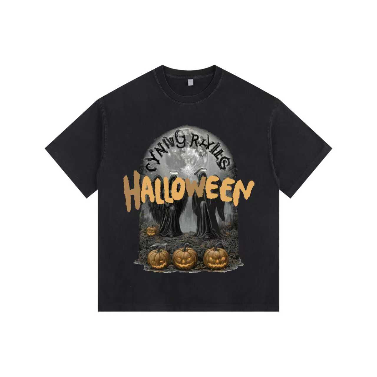 Death Vintage-Washed Oversized T-shirt – [Halloween🎃]