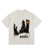 HAPPY HALLOWEEN Vintage-Washed Oversized Tee – [Halloween🎃]