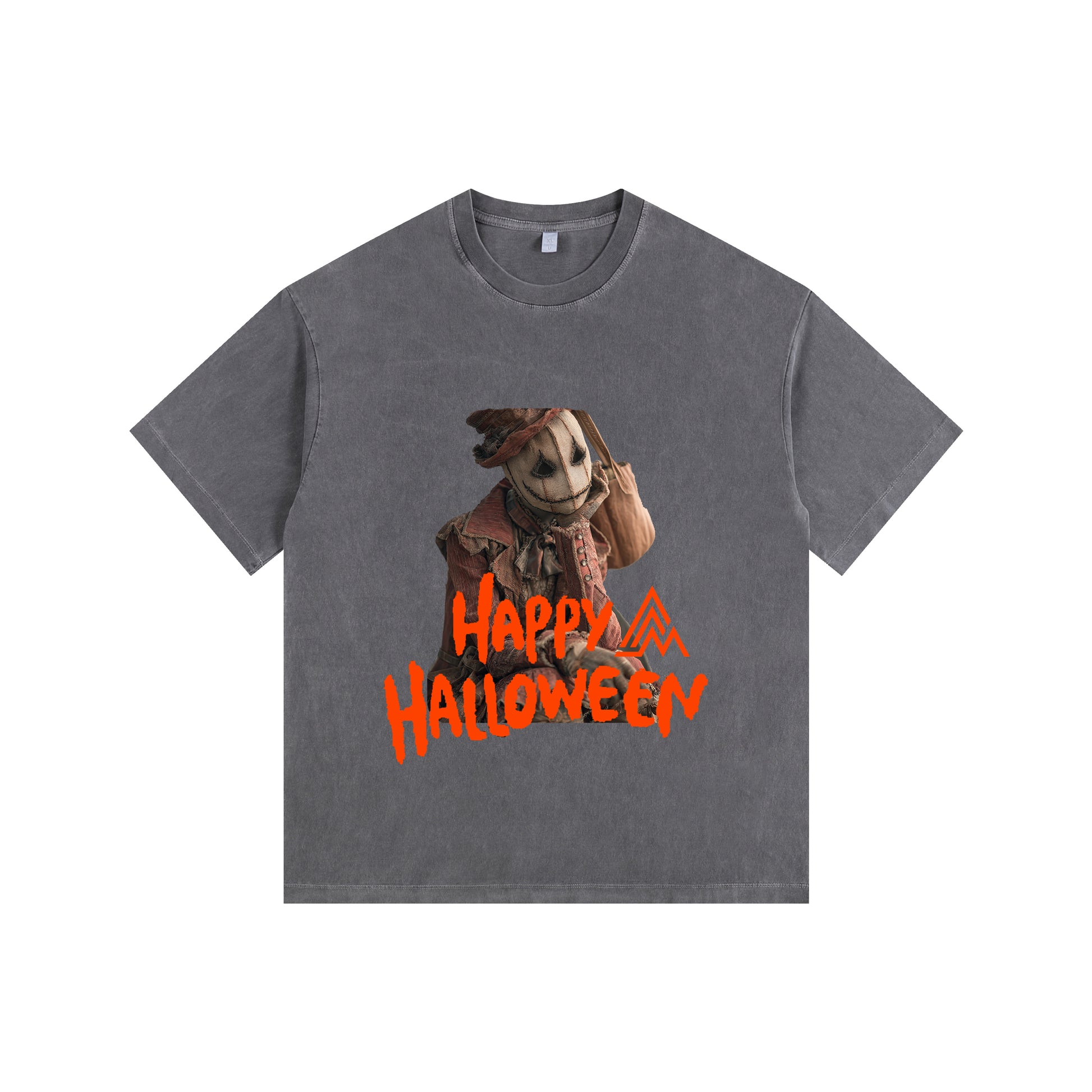 Scarecrow Vintage-Washed Oversized T-shirt – [Halloween🎃]
