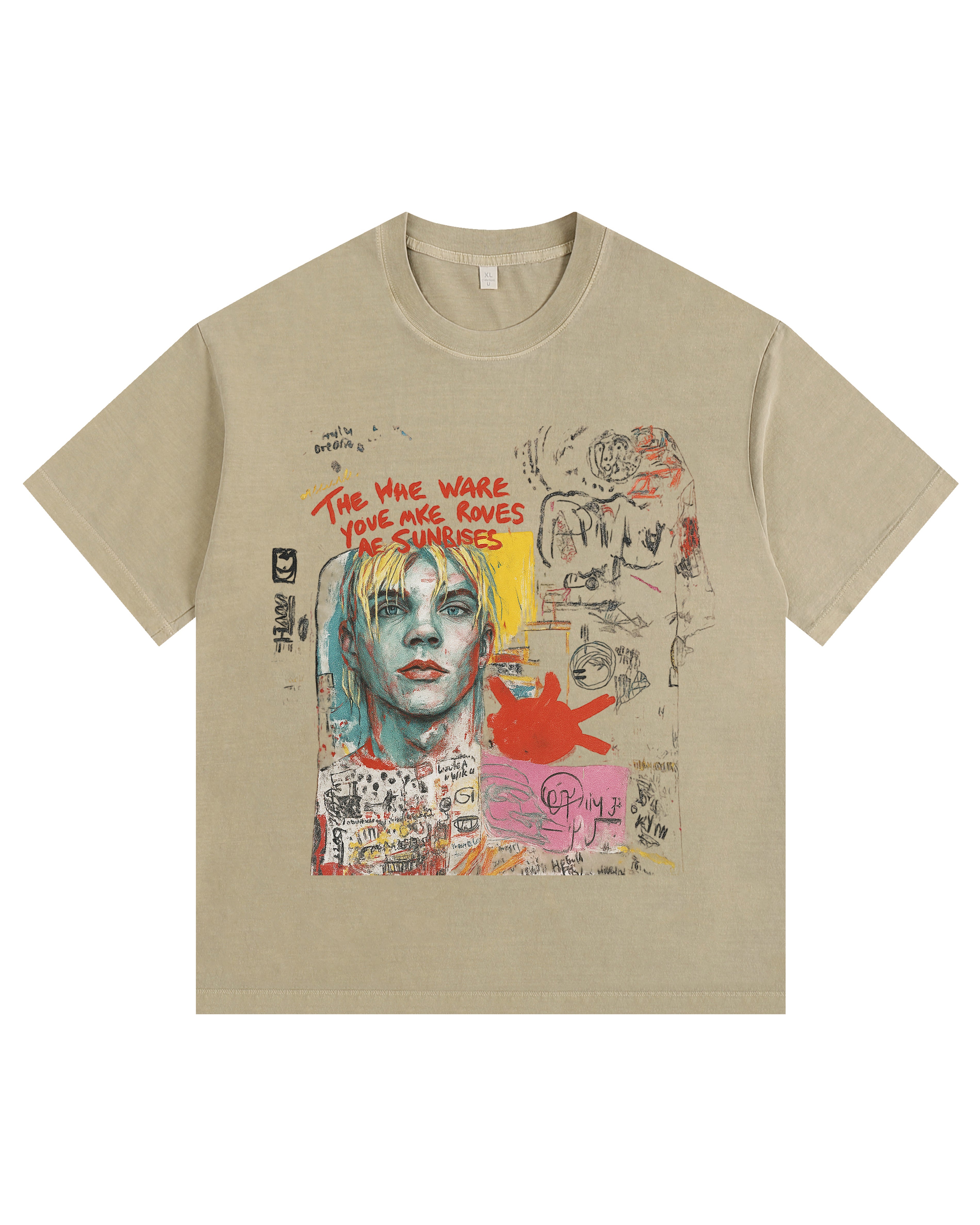 Graffiti Overload Vintage-washed oversized T-shirt