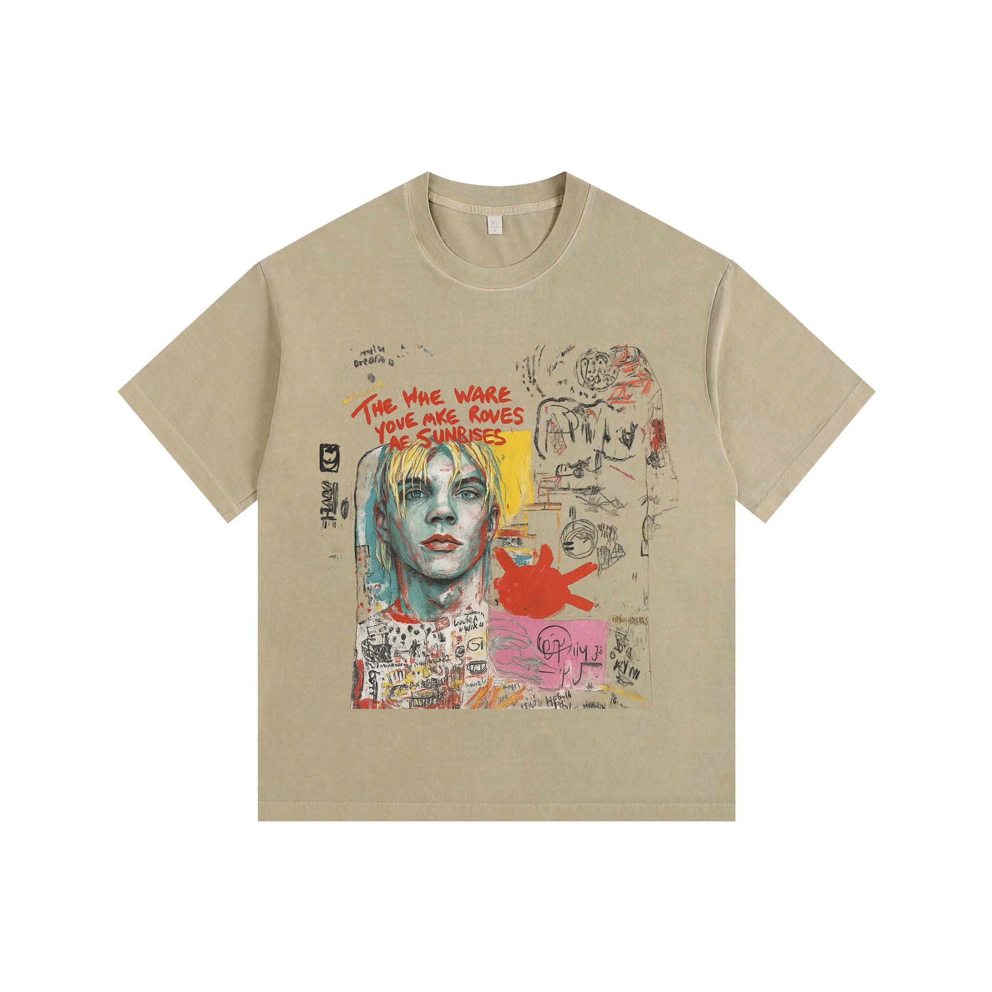 Graffiti Overload Vintage-washed oversized T-shirt