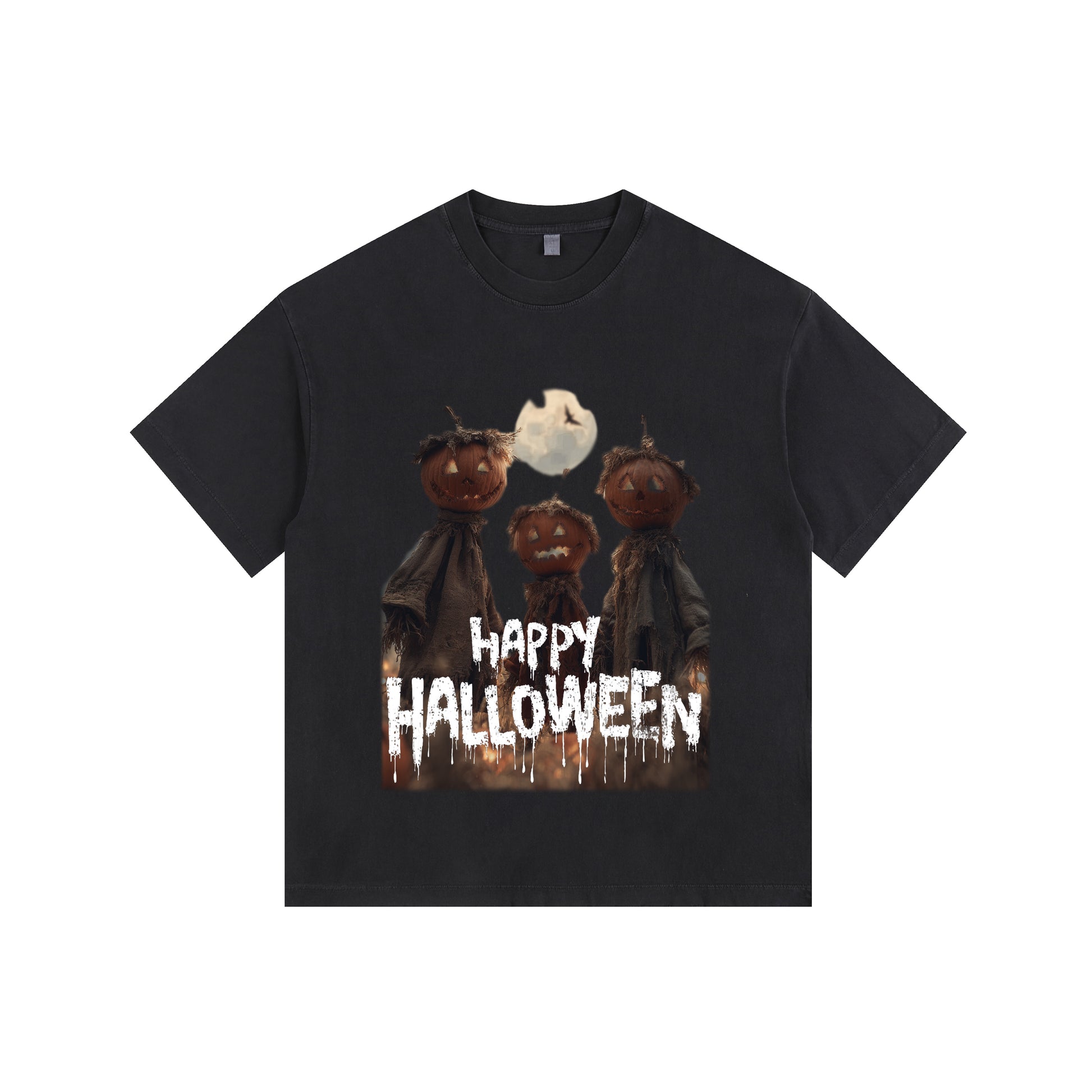 Pumpkin Bros Vintage-Washed Oversized Tee – [Halloween🎃]