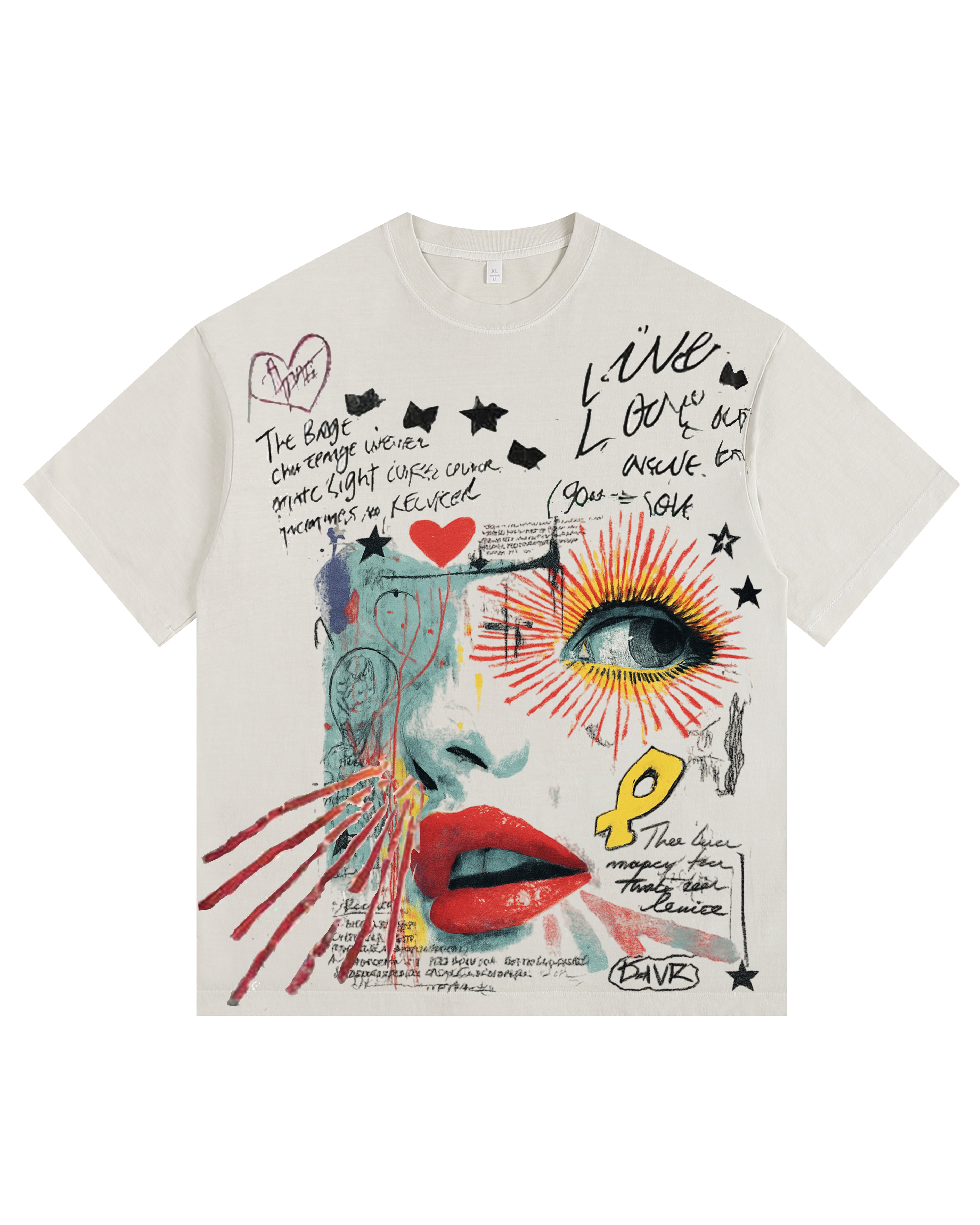 Street Graffiti Vintage-Washed Oversized T-shirt – [The Recounted Cloth]
