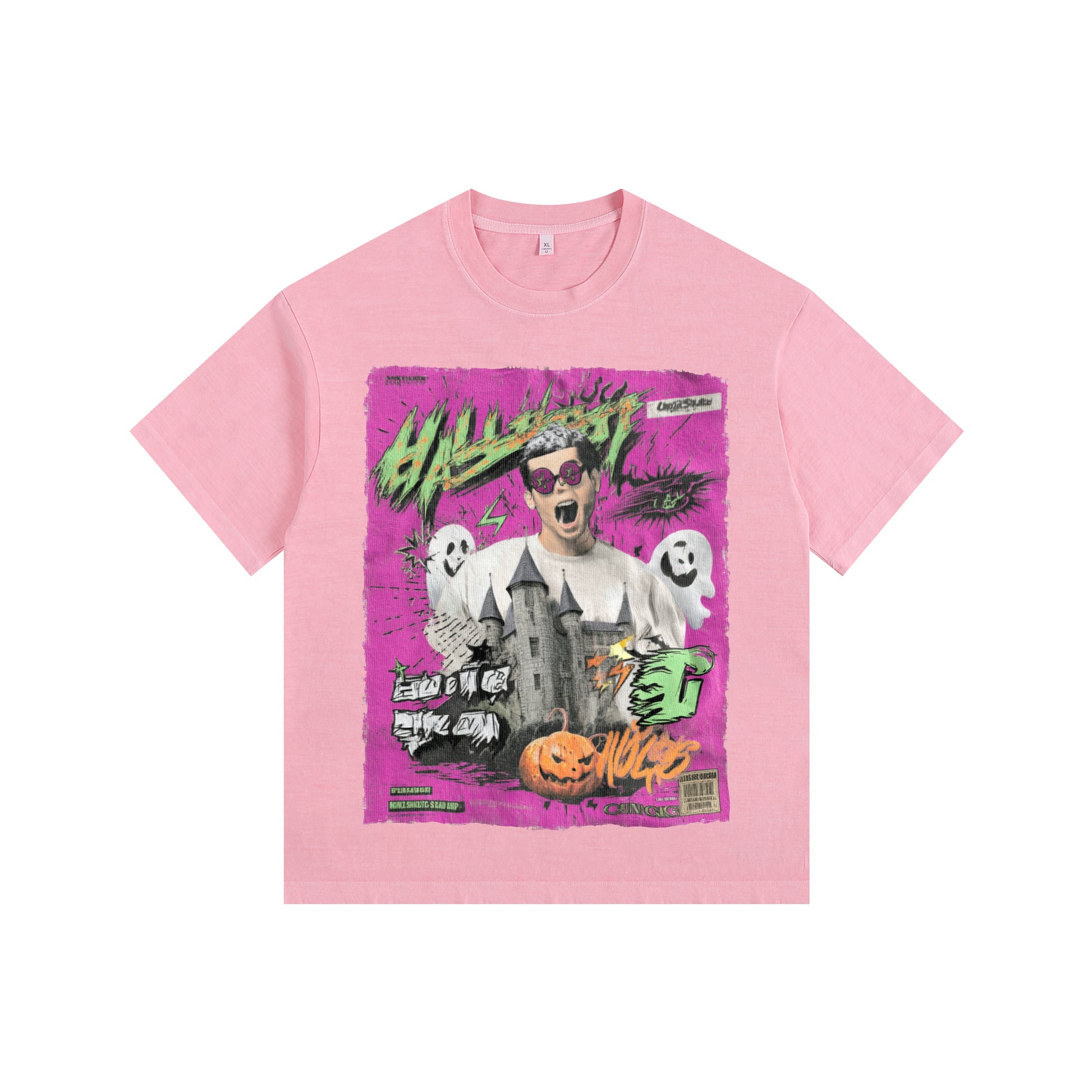 Halloween Scare Vintage-Washed Oversized T-shirt – [Halloween🎃]