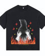 Blazeborne Hands Vintage-Washed Oversized Tee – [The Recounted Cloth]