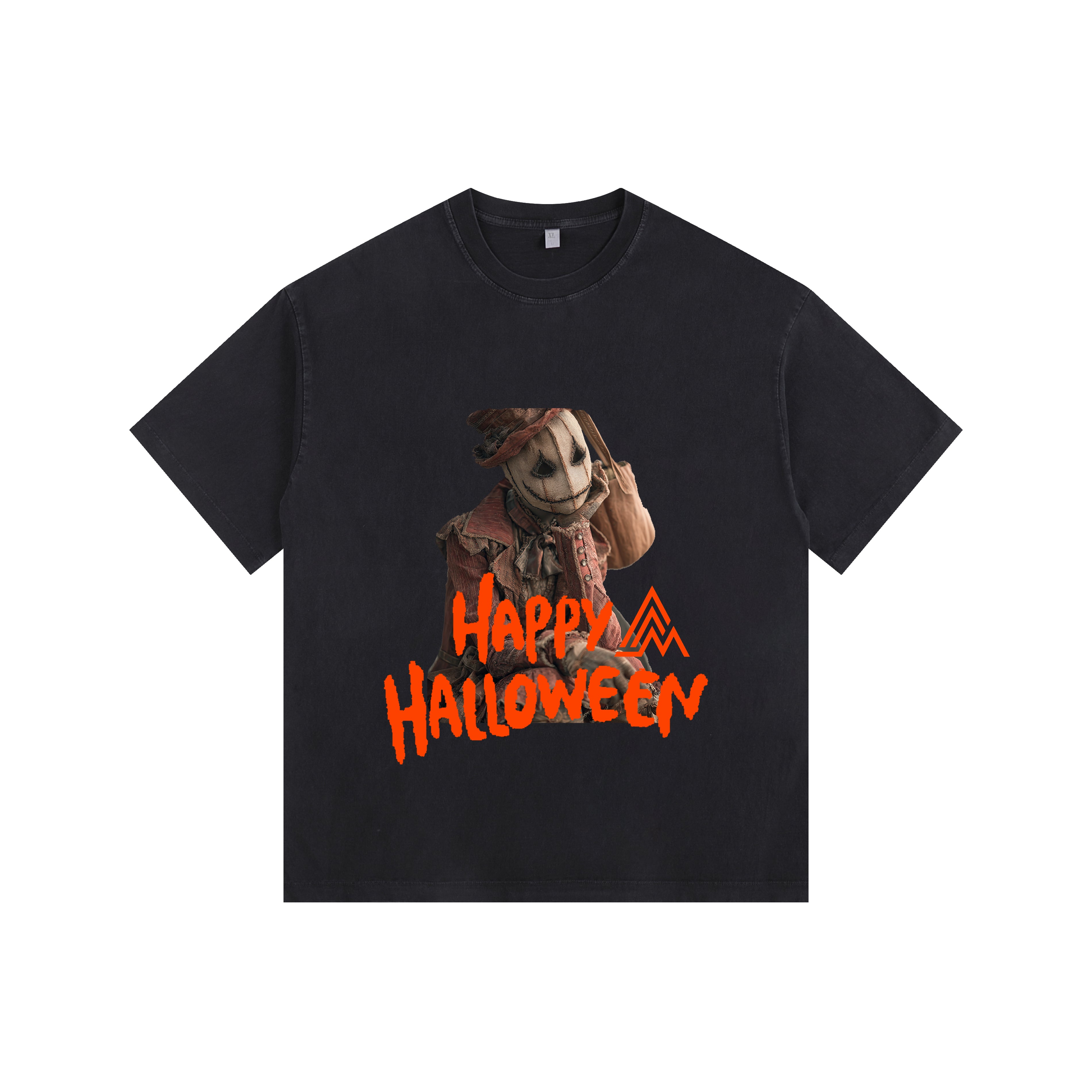 Scarecrow Vintage-Washed Oversized T-shirt – [Halloween🎃]