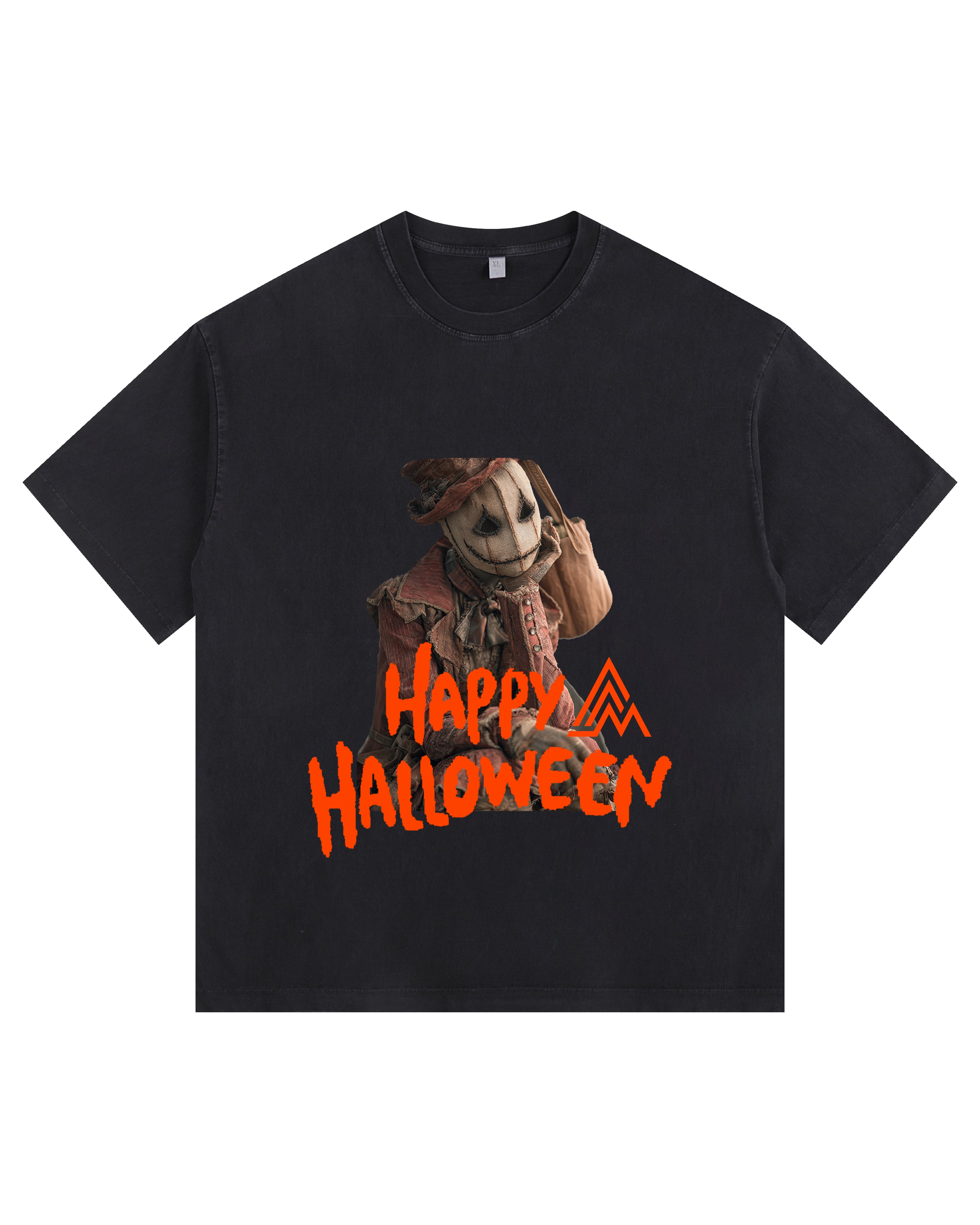 Scarecrow Vintage-Washed Oversized T-shirt – [Halloween🎃]