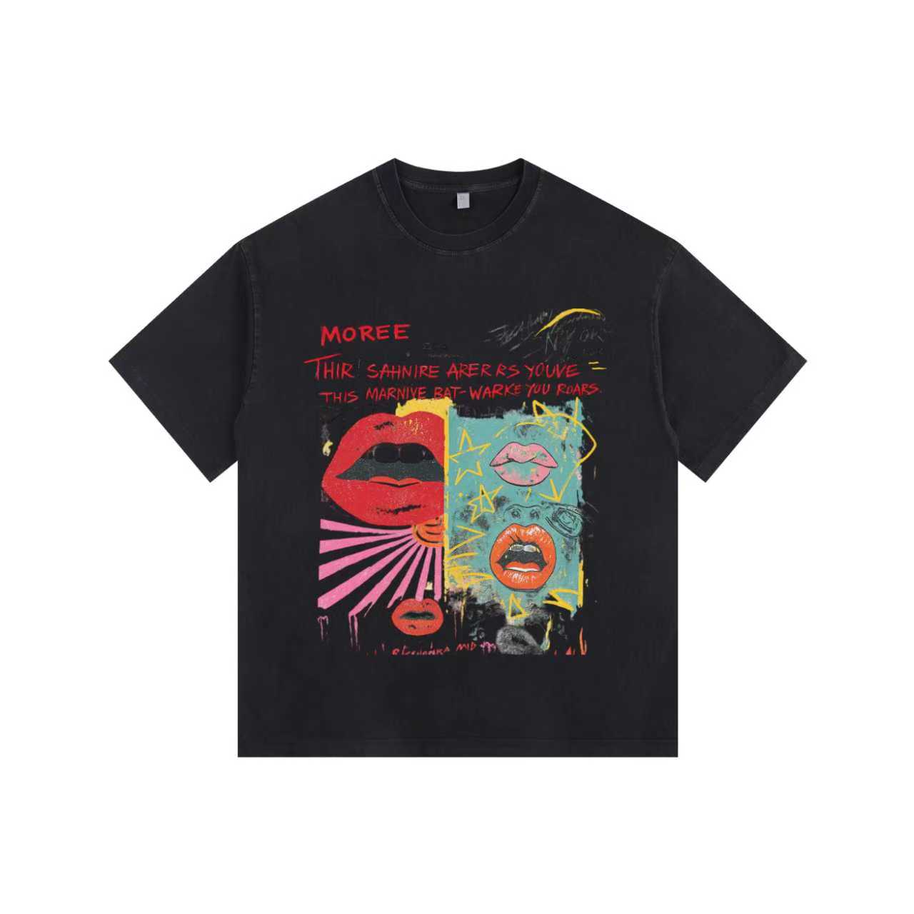 Street-Inspired Elements Vintage-washed oversized T-shirt