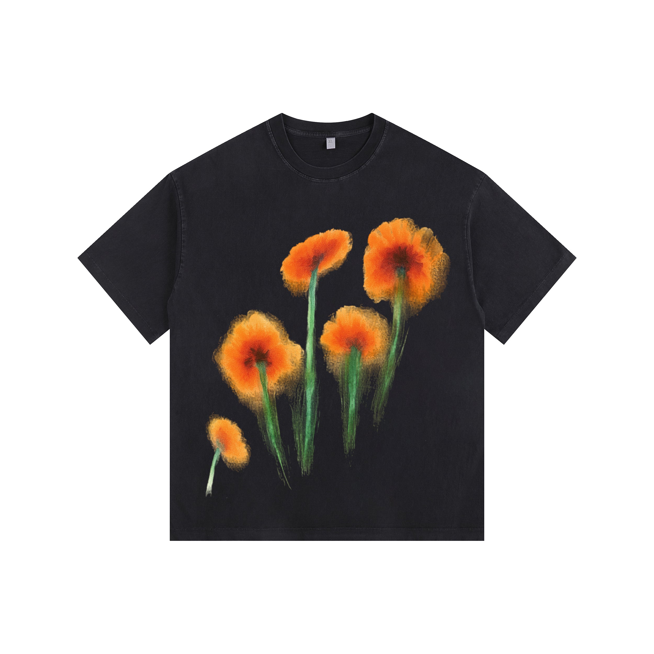 Art Bloom Vintage-Washed Oversized T-shirt