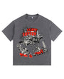 Traffic Accident Vintage-Washed Oversized T-shirt