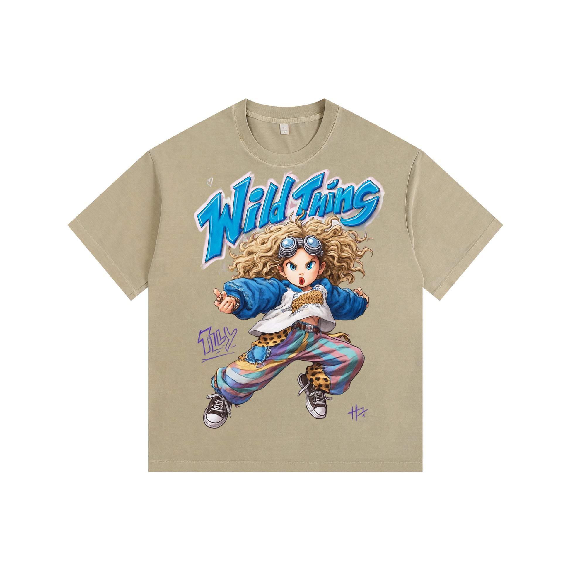 Kung Fu Kim Vintage-Washed Oversized T-shirt