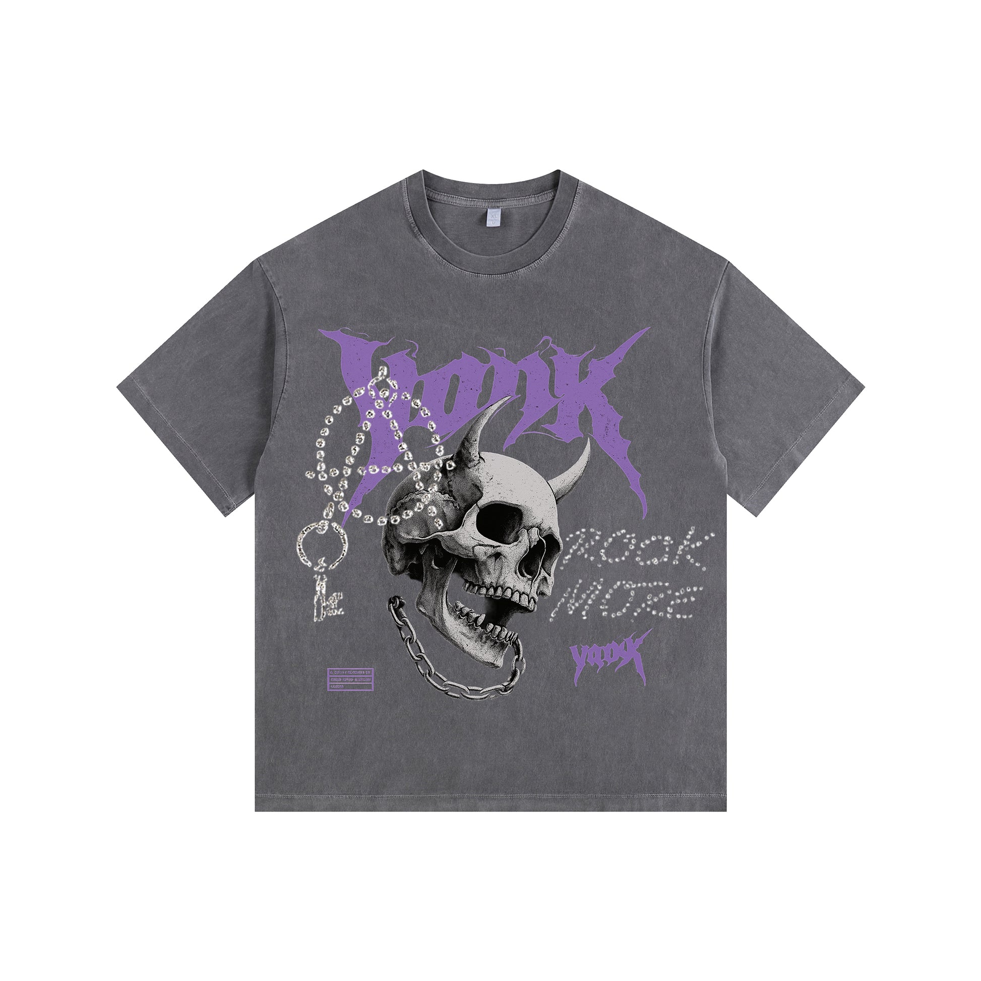 Demon Skull Vintage-washed oversized T-shirt