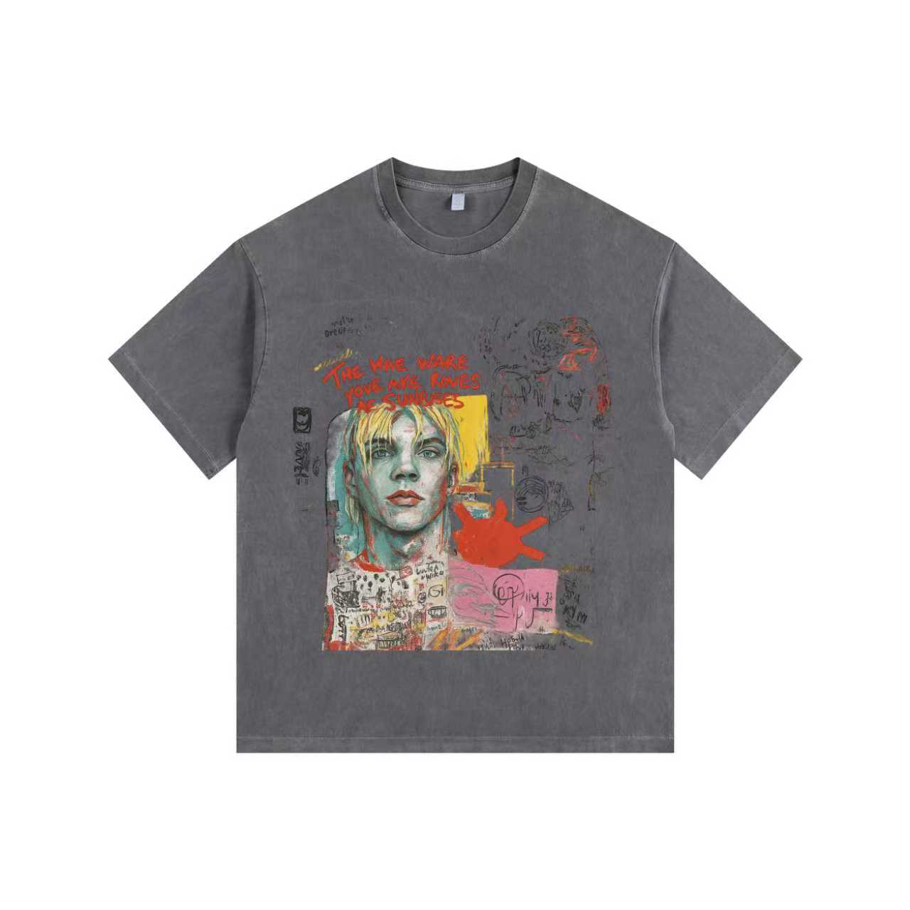 Graffiti Overload Vintage-washed oversized T-shirt
