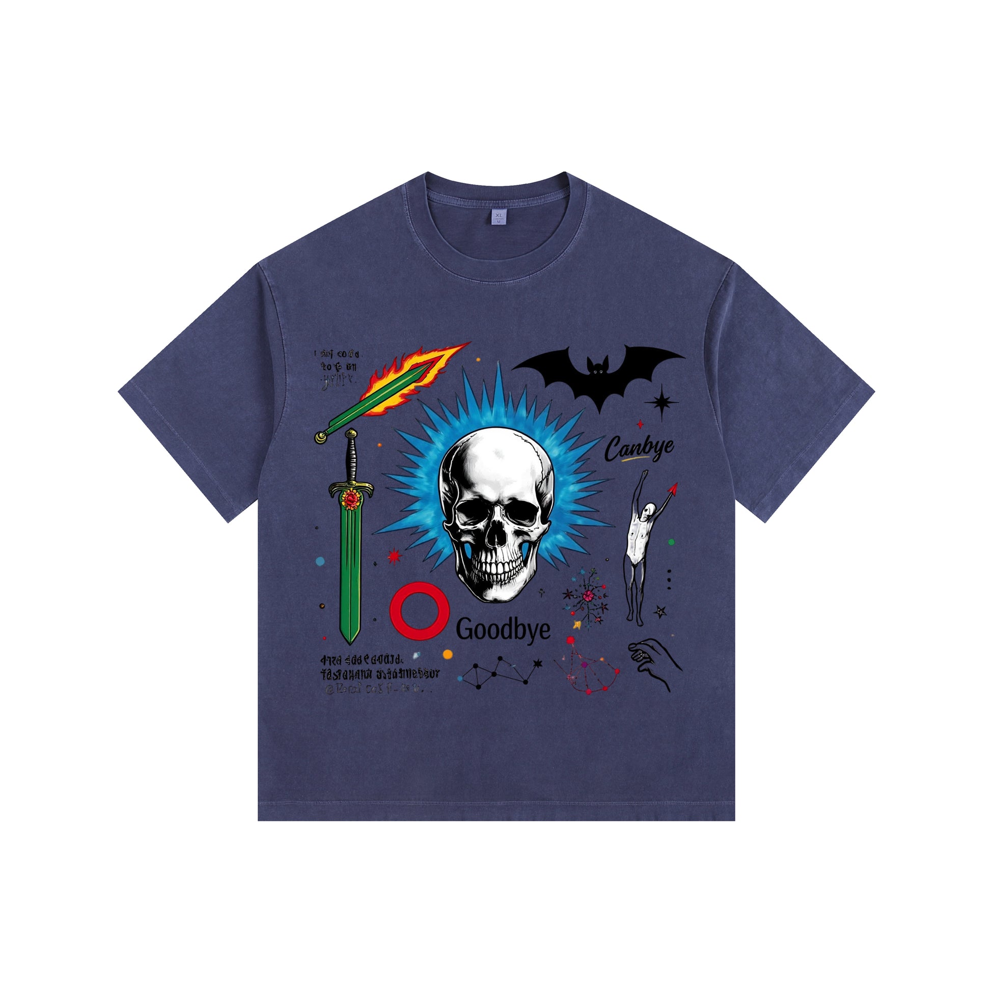 Street Doodle Vintage-washed oversized T-shirt