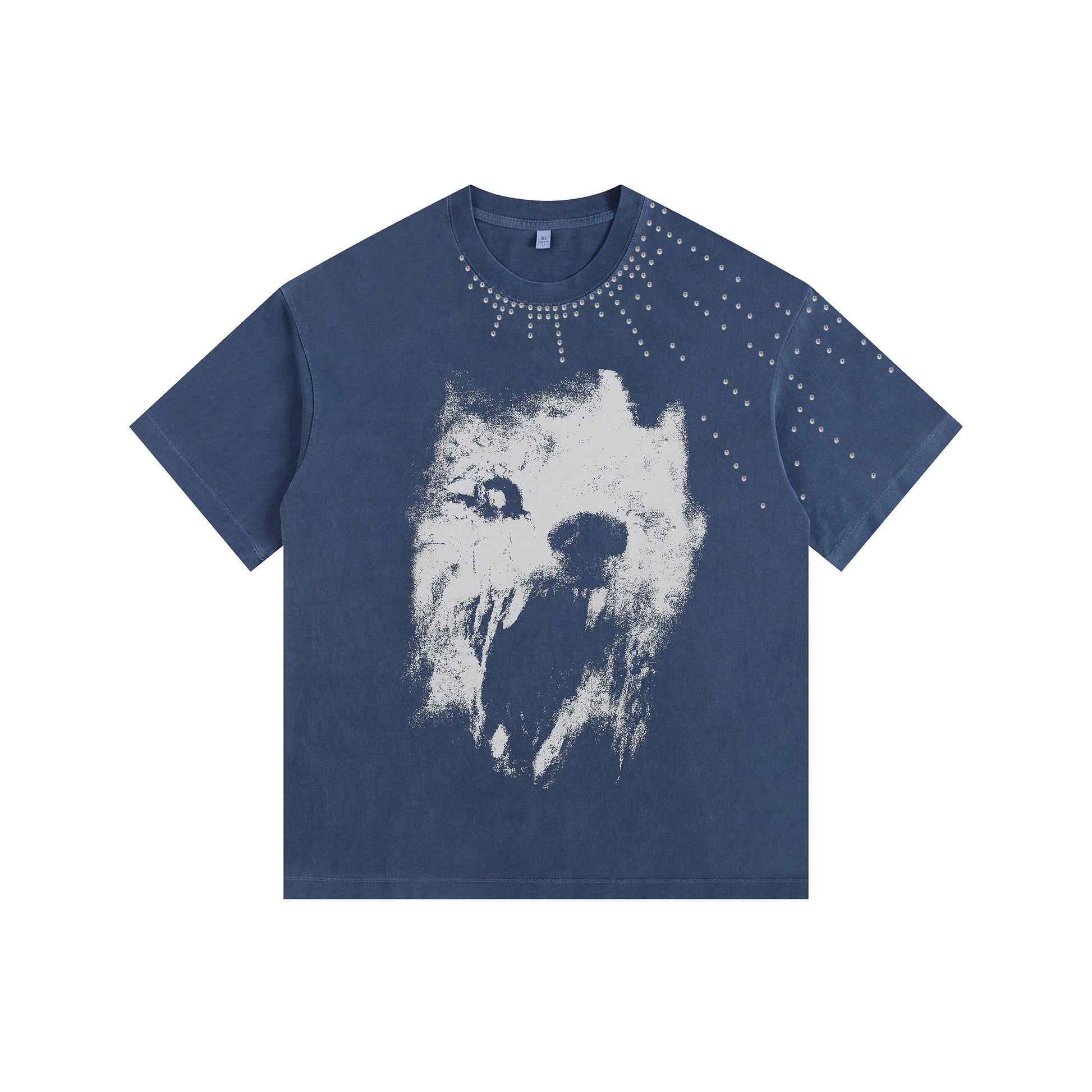 Beast Vintage-washed oversized T-shirt - [CRYSTAL REBEL]
