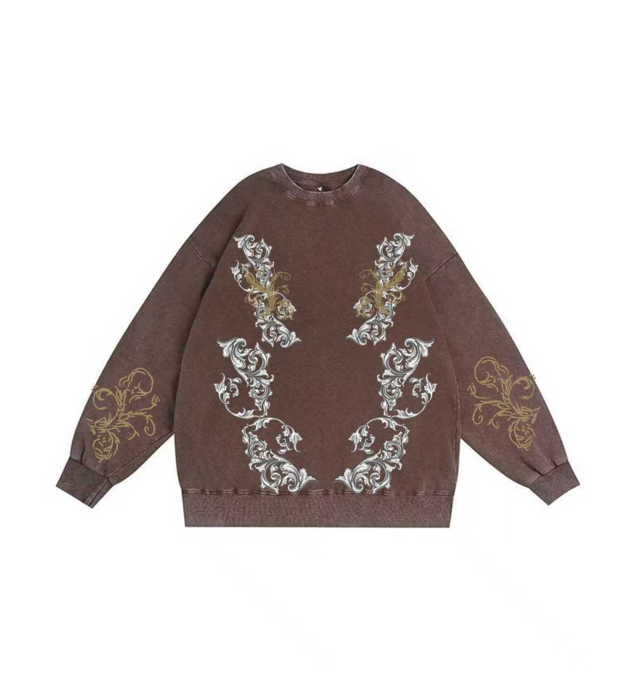 Tracery Vintage-Washed Oversized Sweatshirt – [The Recounted Cloth]