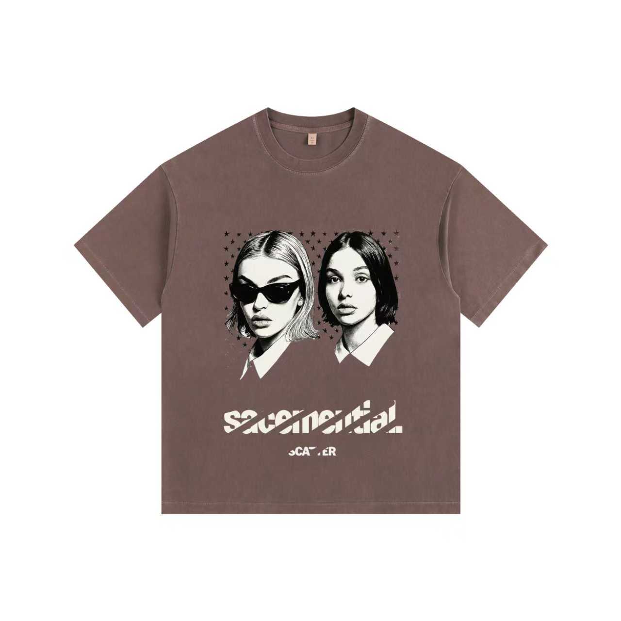 Sisters Vintage-washed oversized T-shirt