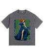 Blue Dress Vintage-Washed Oversized T-shirt