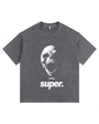 Creepy Skull Vintage-washed oversized T-shirt