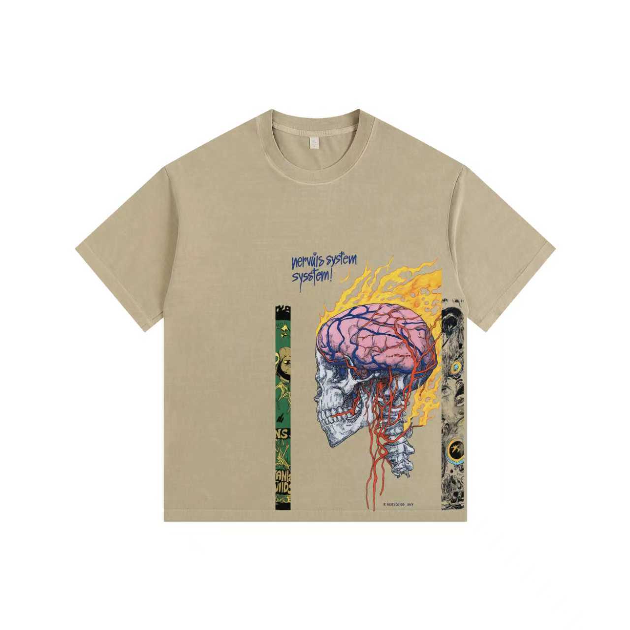 Blaze Skull Vintage-washed oversized T-shirt