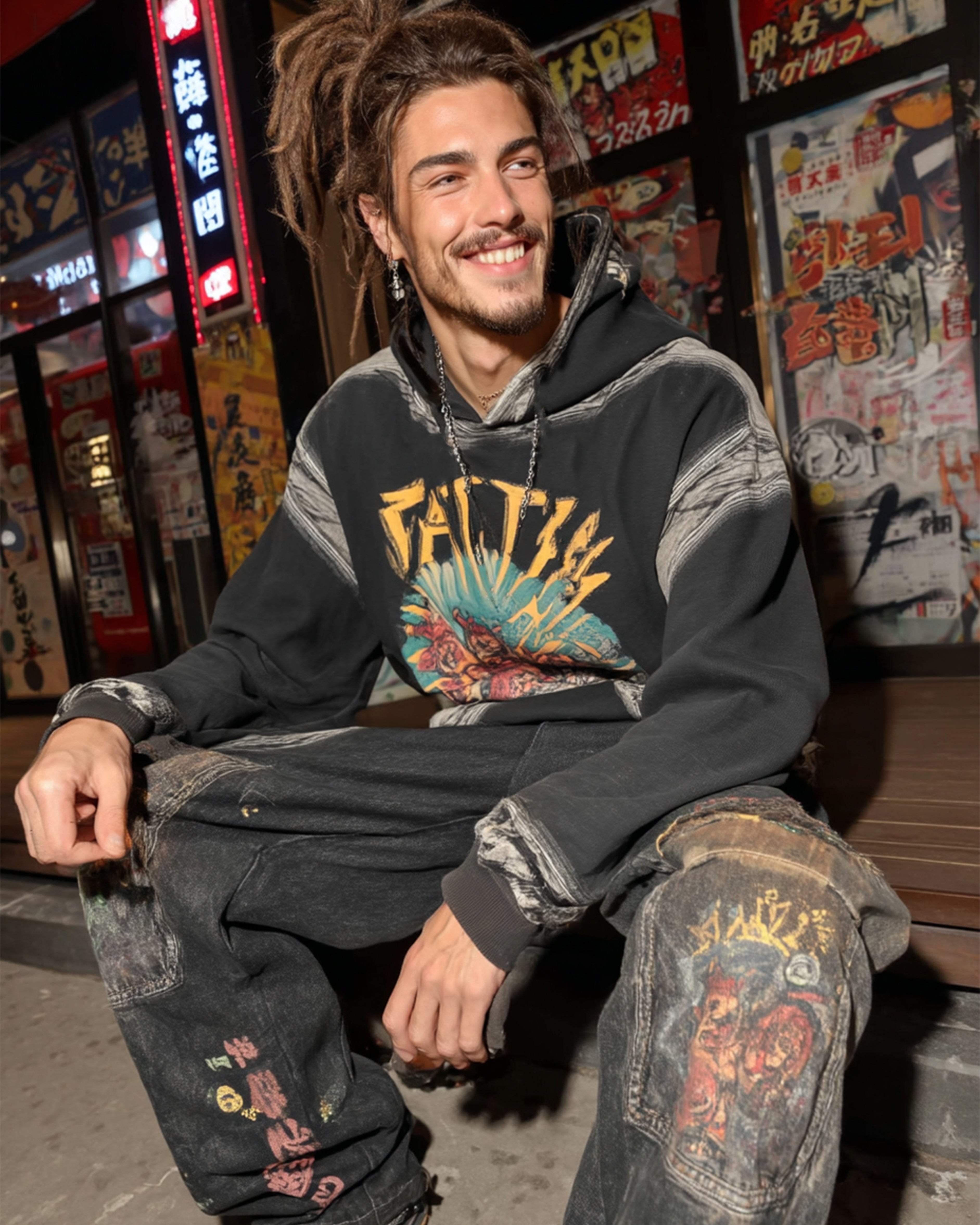 Fatth Vintage-Washed  Hoodie – [Oxide Union]