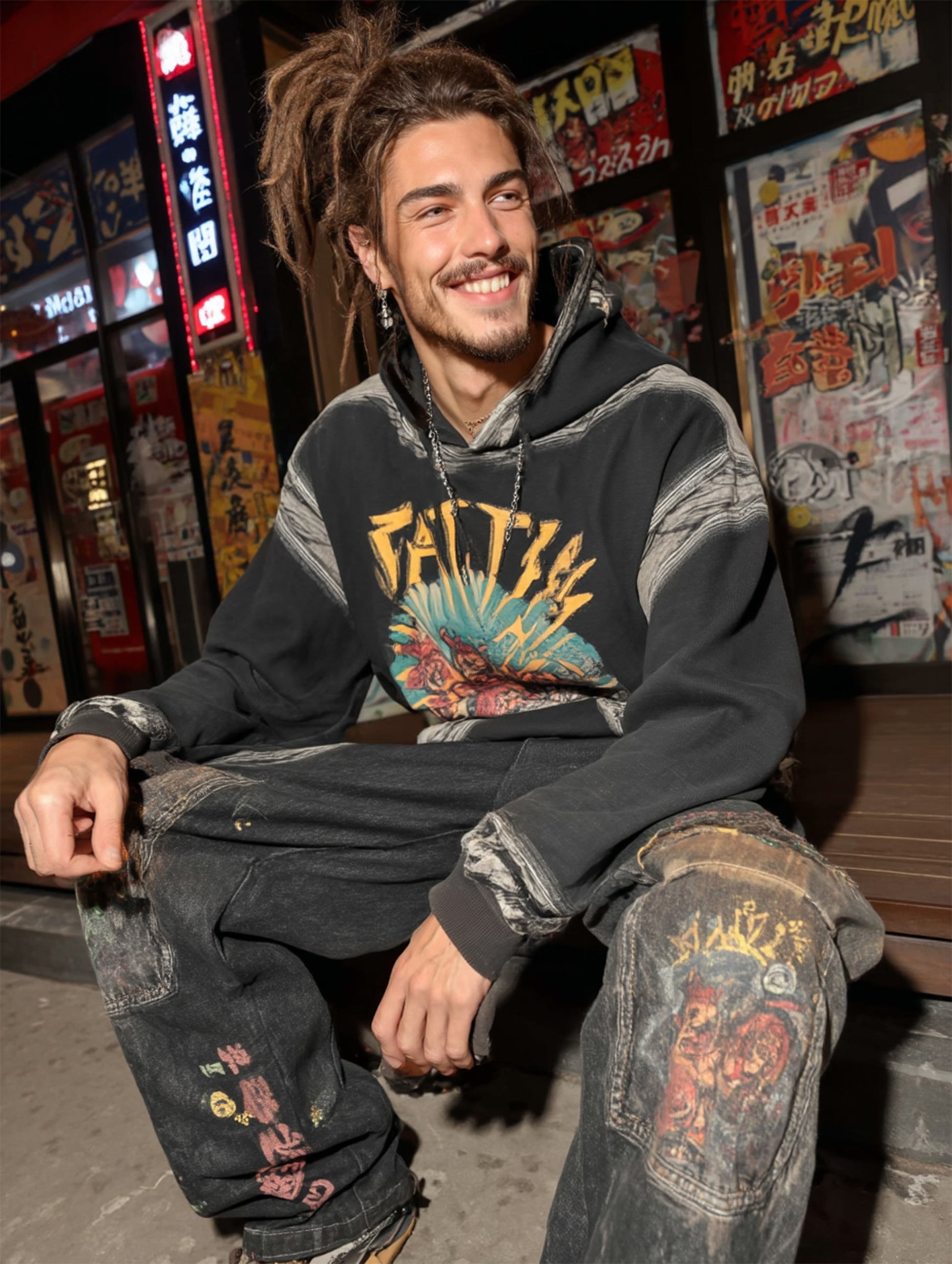 Fatth Vintage-Washed  Hoodie – [Oxide Union]
