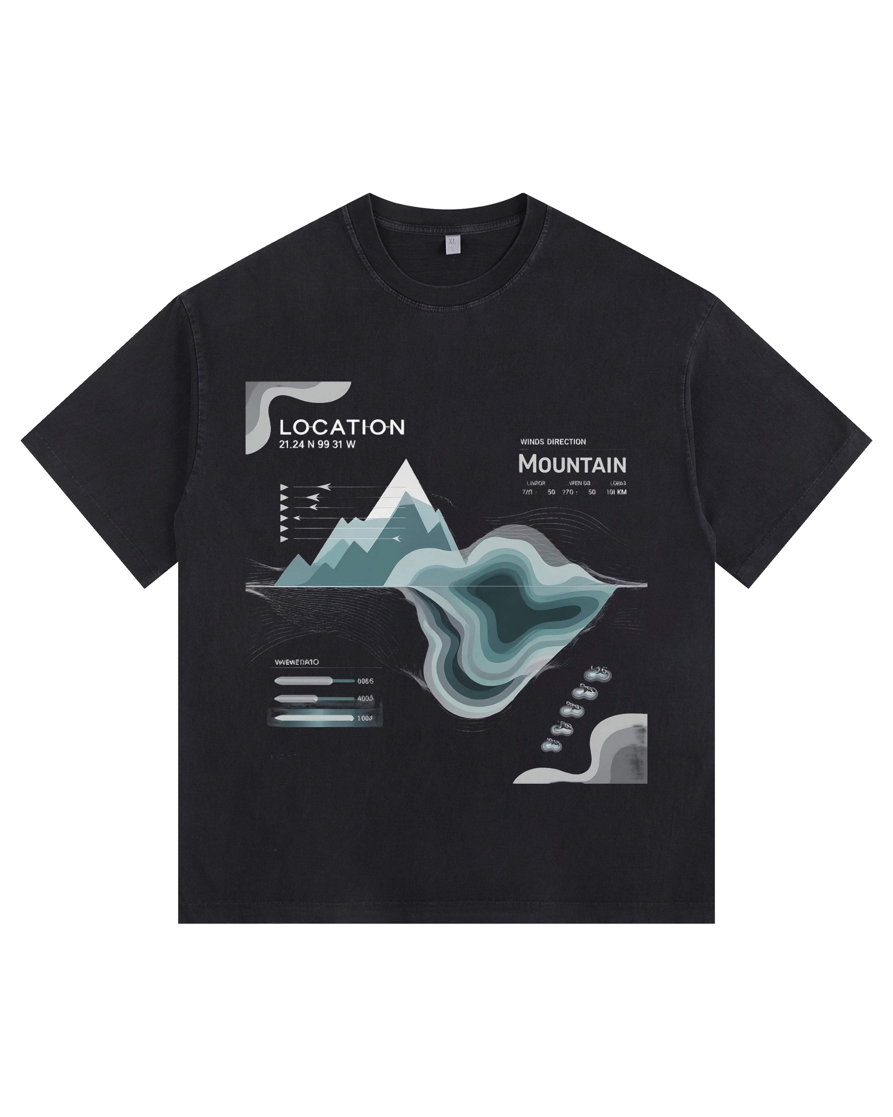Mountain Vintage-Washed Oversized T-shirt