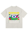 Pixel Block Vintage-Washed Oversized T-shirt