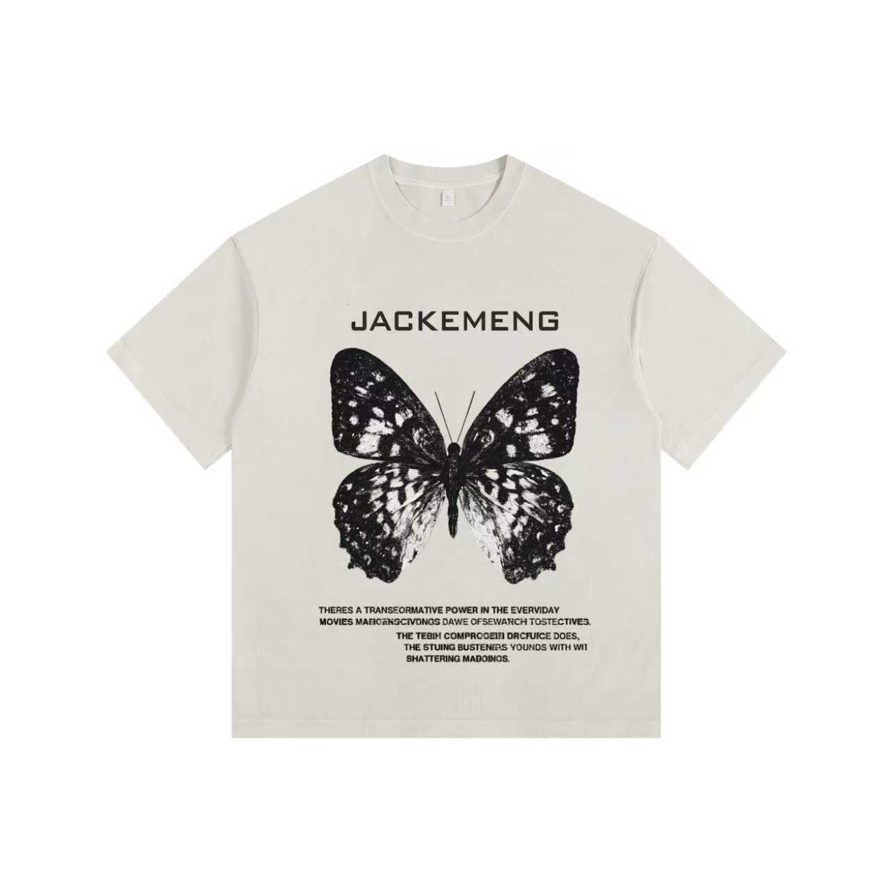 Butterfly Vintage-washed oversized T-shirt