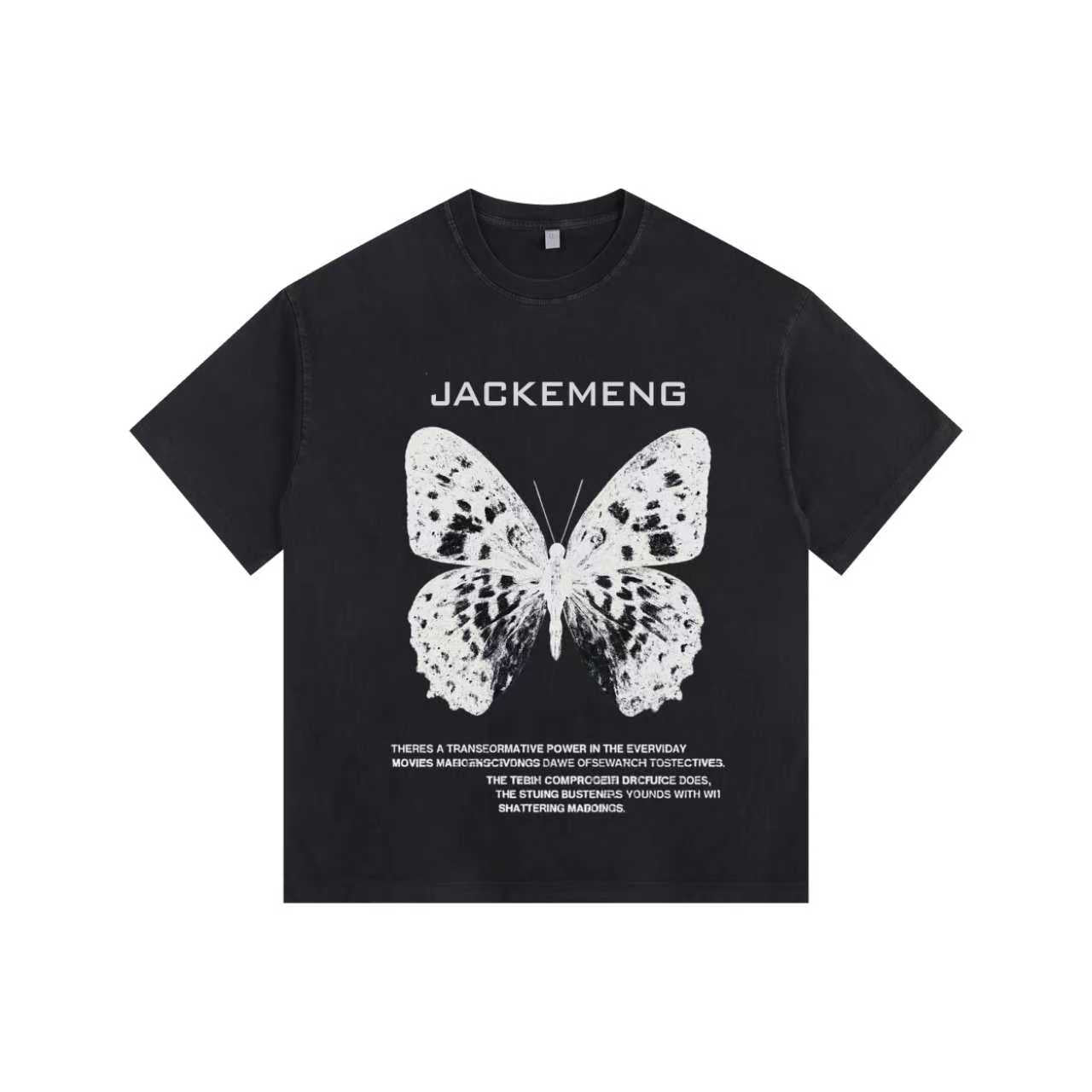 Butterfly Vintage-washed oversized T-shirt