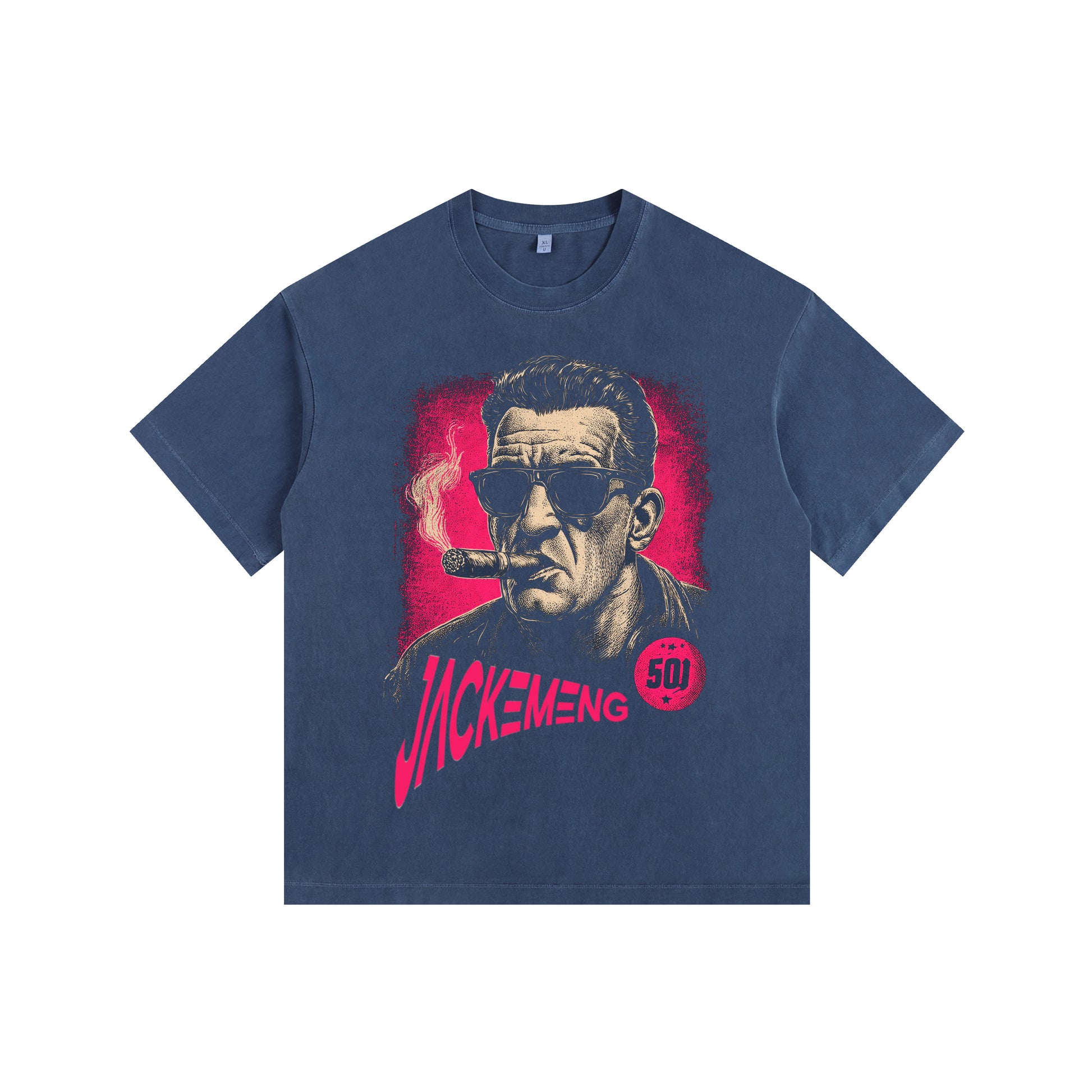 Boss Large Print Vintage-Washed Oversized T-shirt
