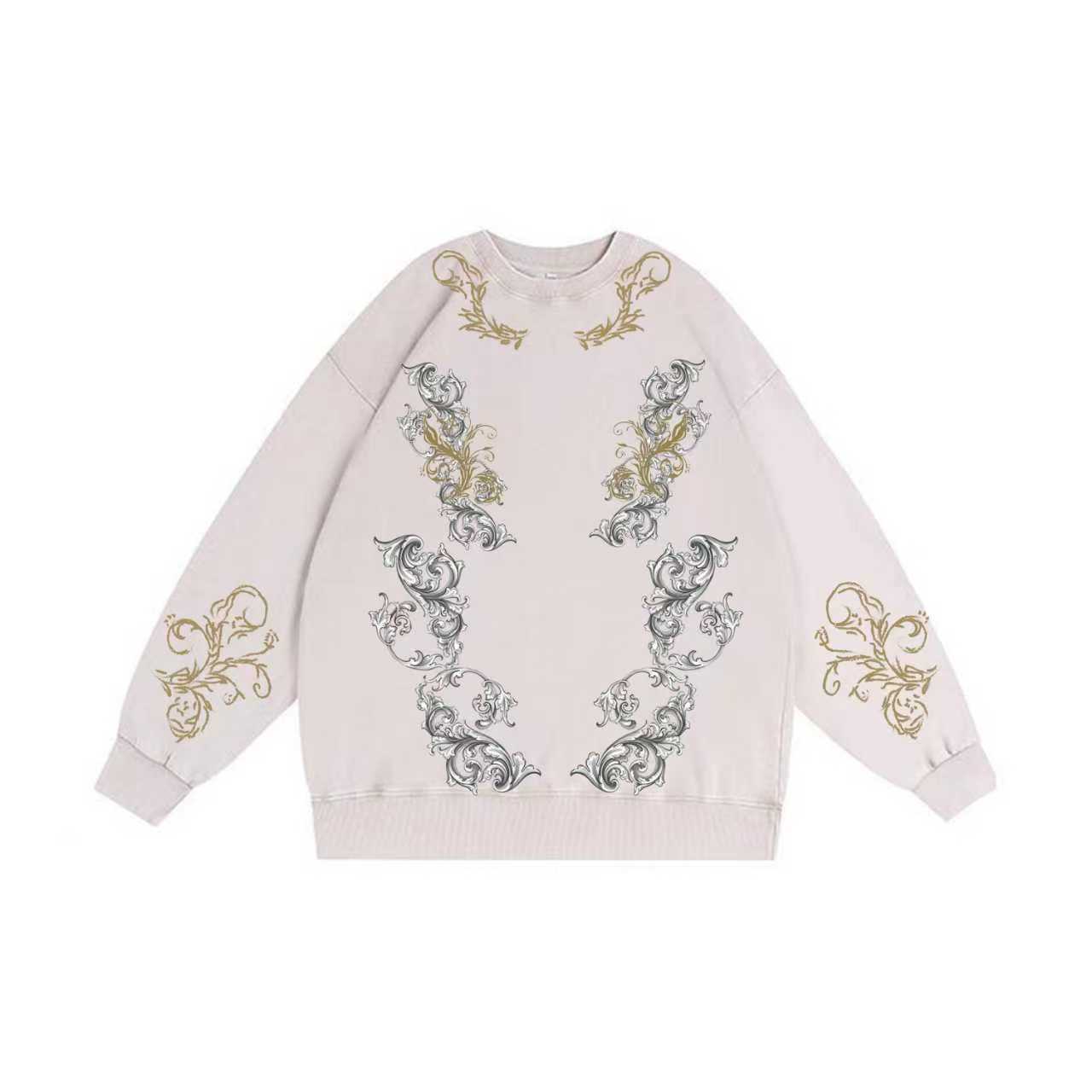 Tracery Vintage-Washed Oversized Sweatshirt – [The Recounted Cloth]