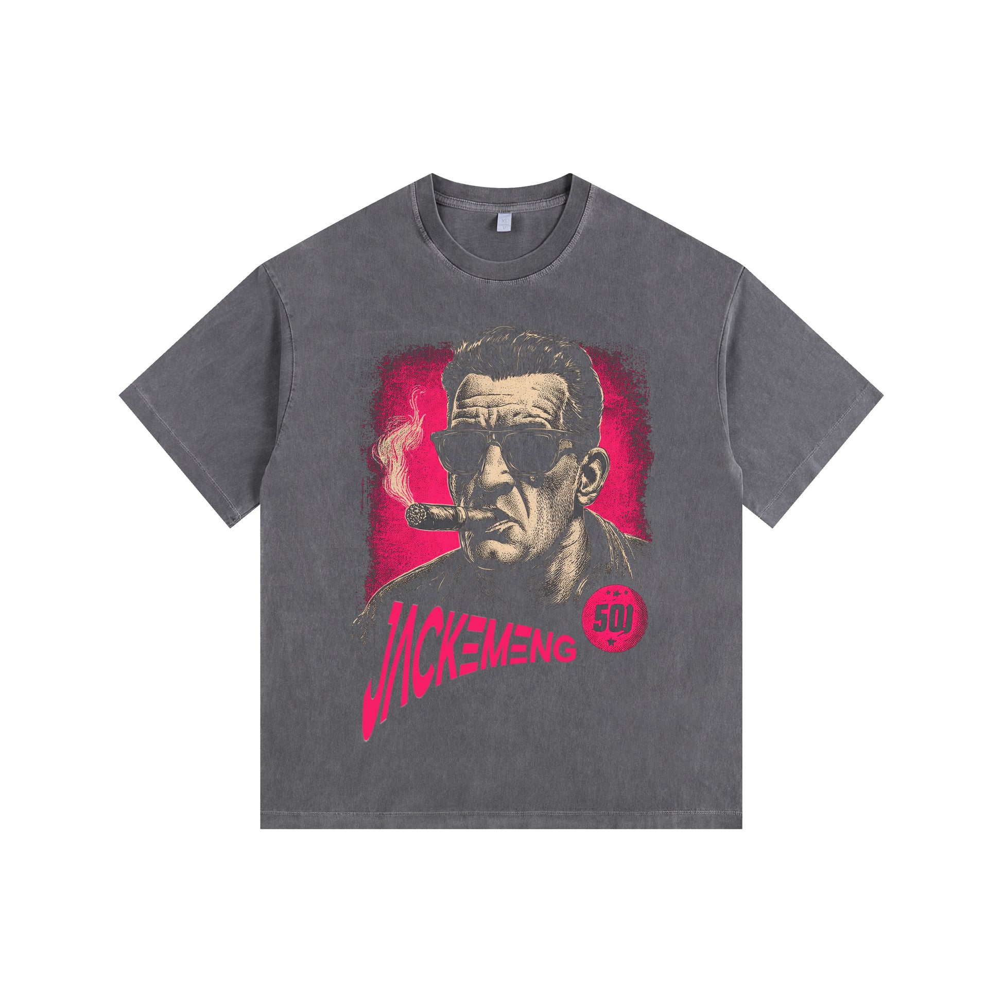 Boss Large Print Vintage-Washed Oversized T-shirt