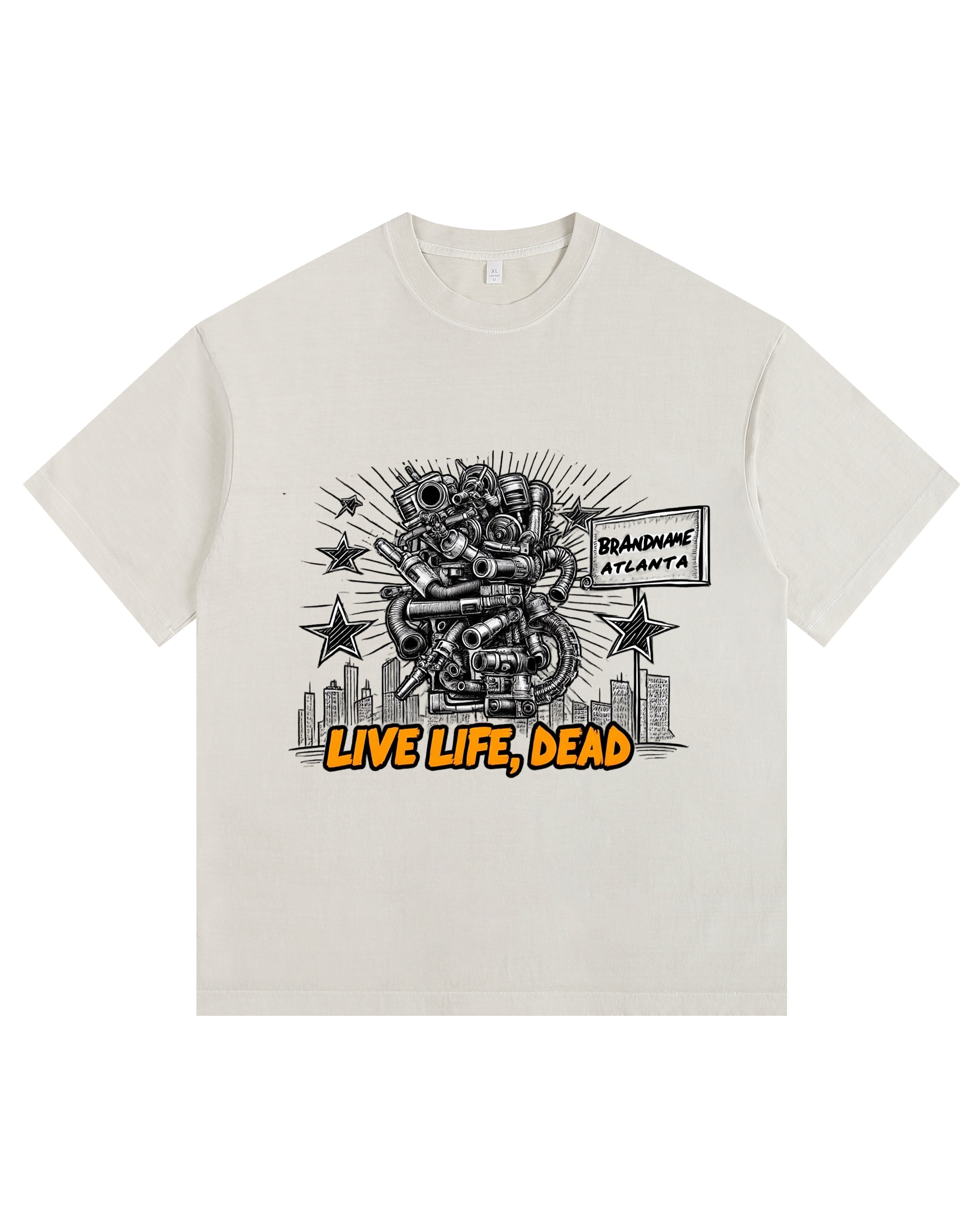 Metal Storm Vintage-washed oversized T-shirt