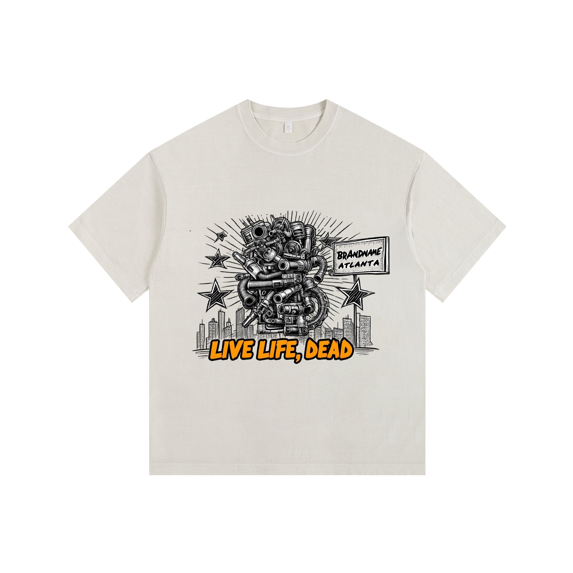 Metal Storm Vintage-washed oversized T-shirt