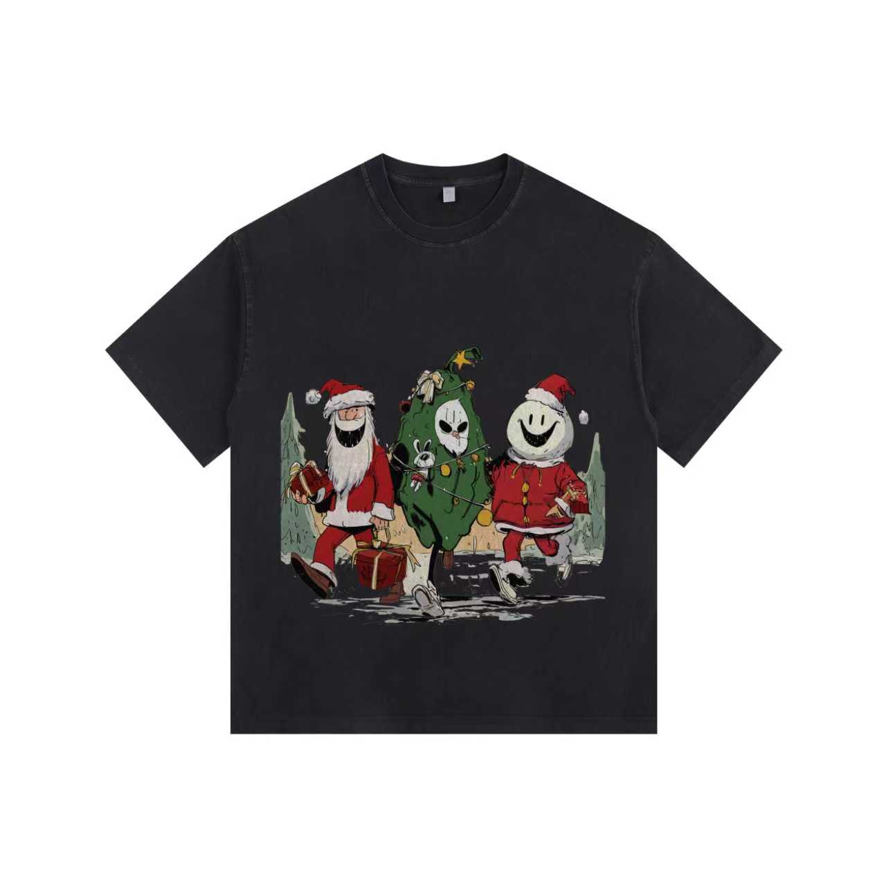 Santa's Buddy Vintage-Washed Oversized T-shirt – [Vintage Xmas '25🎄]