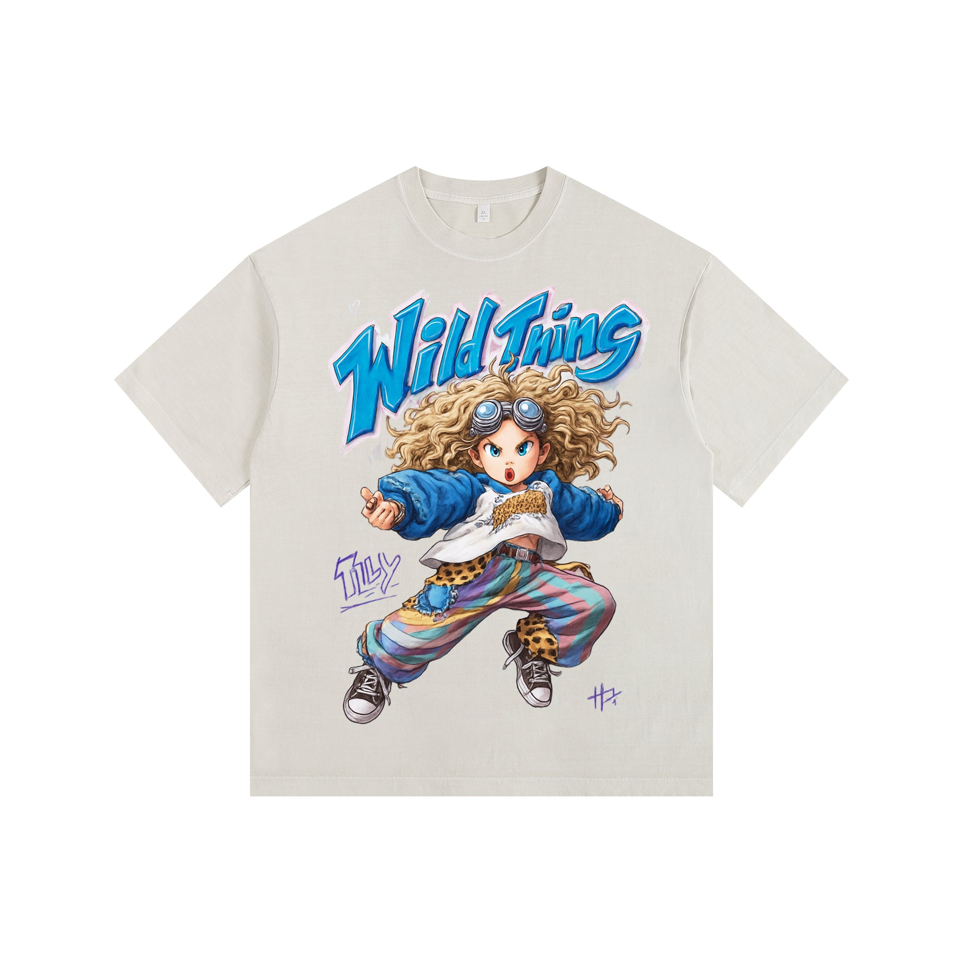 Kung Fu Kim Vintage-Washed Oversized T-shirt