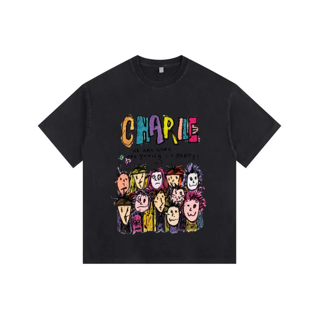 Vivid Crew Vintage-washed oversized tee