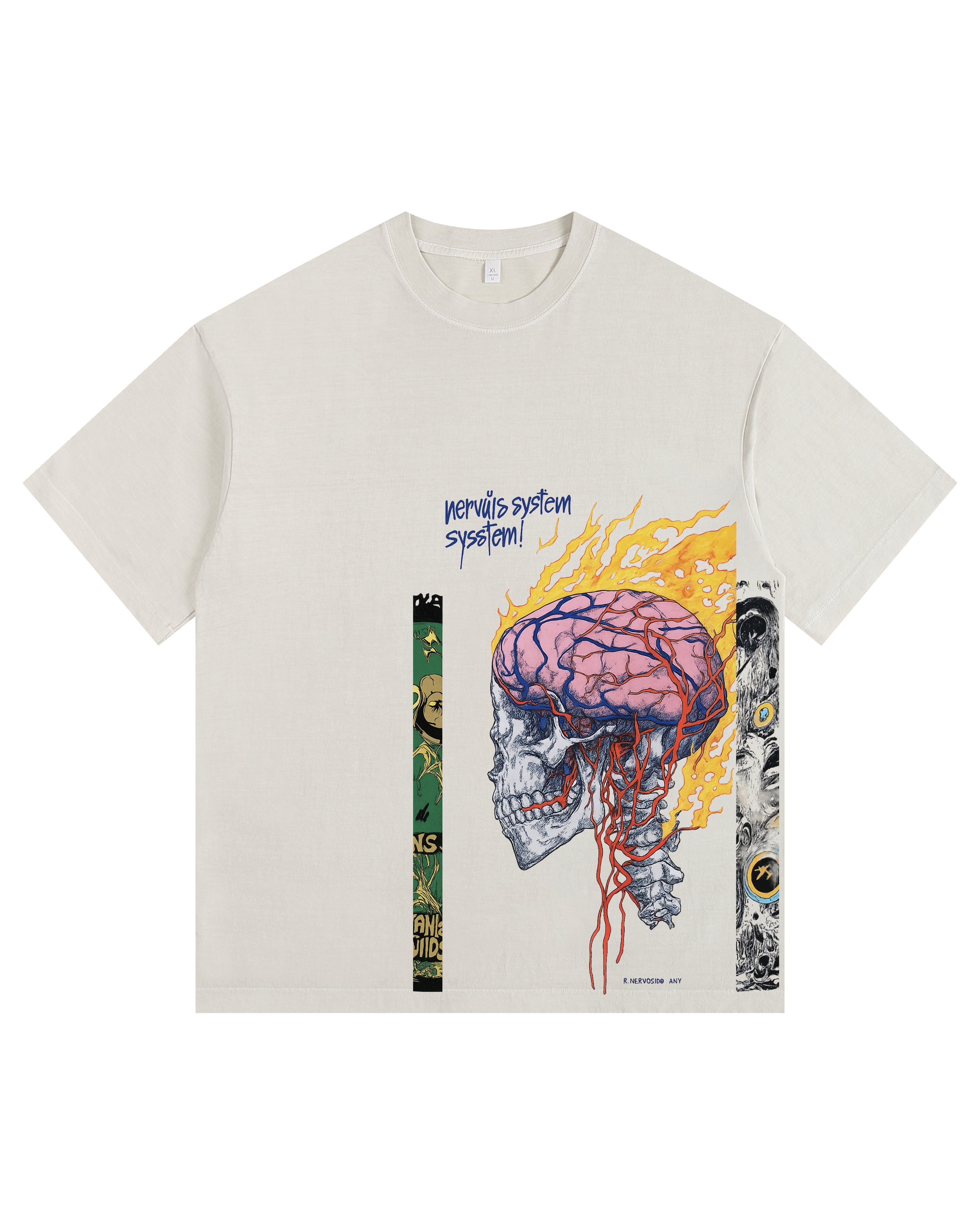 Blaze Skull Vintage-washed oversized T-shirt
